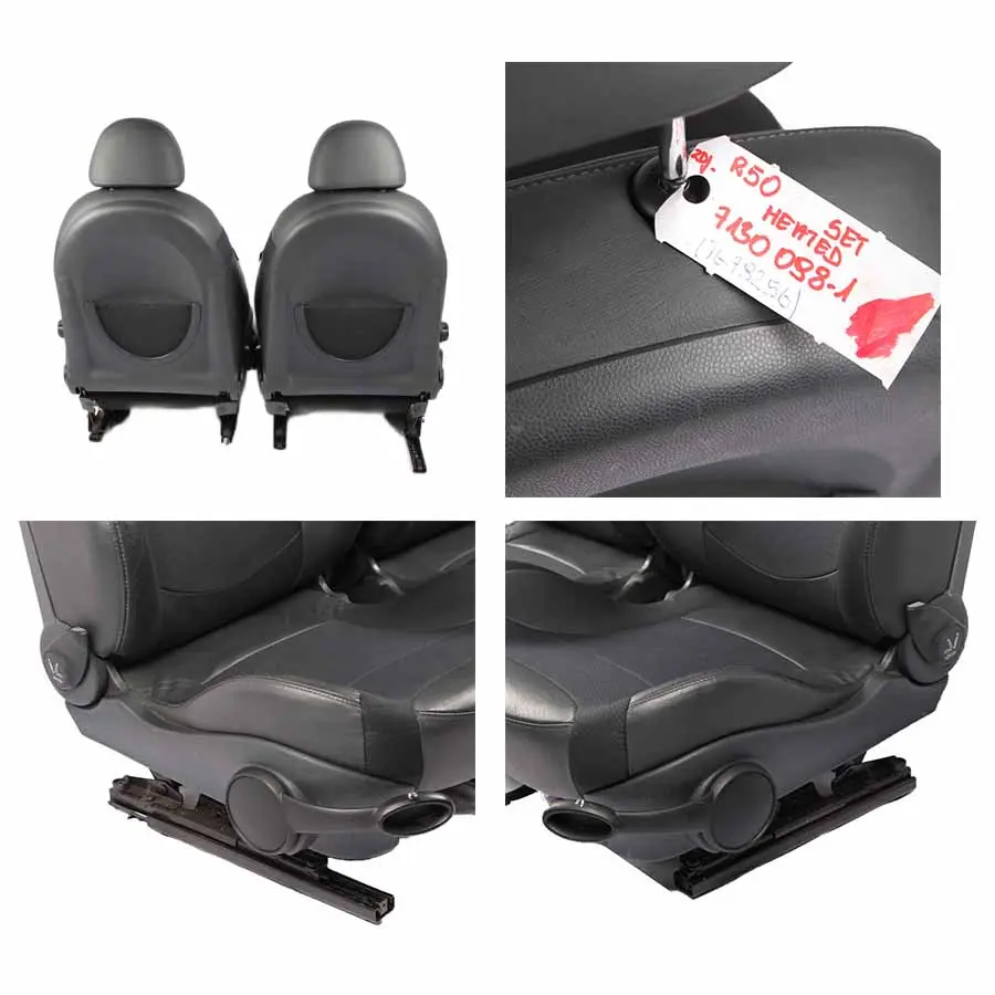 Seats Mini R50 R53 Sport Heated Cloth Fabric / Leather Molette Seat Front Rear to with Part number 7130098 Seats Mini R50 R53 Sport Heated Cloth Fabric / Leather Molette Seat Front Rear - SKU 7130098-2 - Part number 7130098