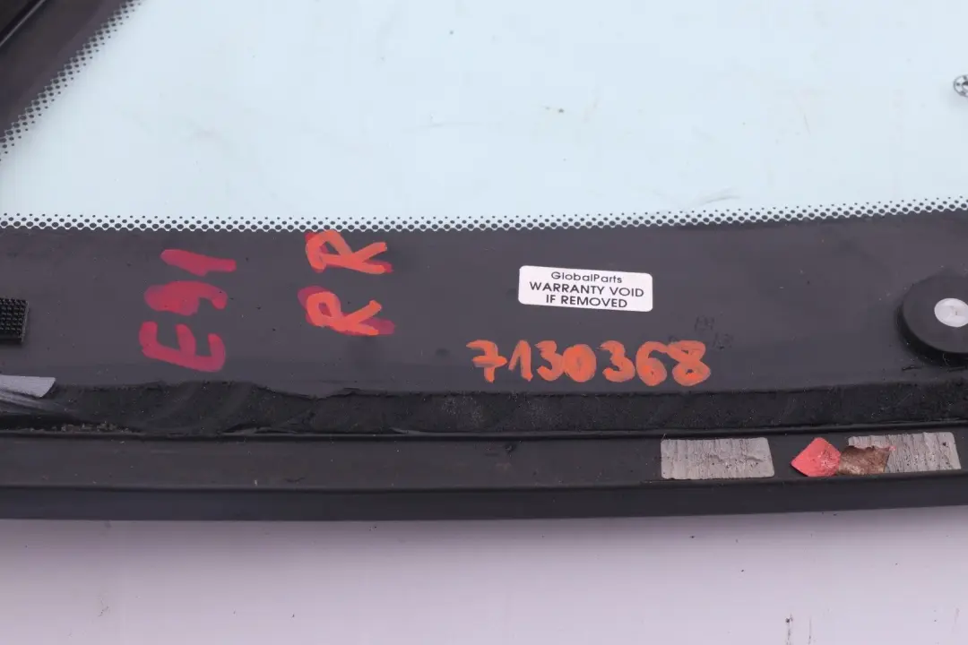 Vidrio Ventana Lateral Verde AS2 Vidrio Trasero Derecho Cromo para BMW E91 Touring con número de pieza 7130368 BMW E91 Touring Vidrio Ventana Lateral Verde AS2 Vidrio Trasero Derecho Cromo - SKU 7130368 - Número de pieza 7130368