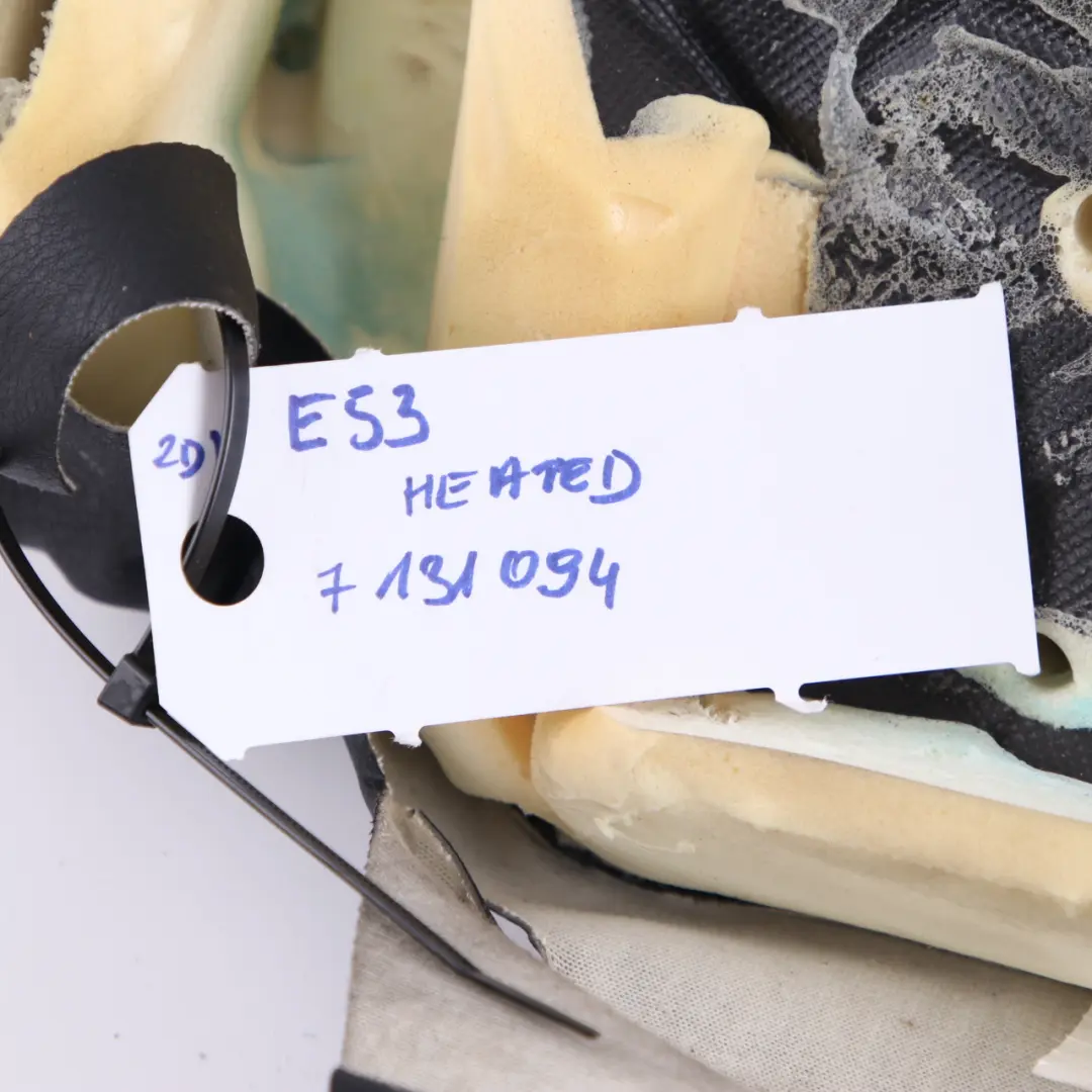 Heated Front Sport Seat Backrest Cover Black Leather Walknappa to BMW X5 E53 with Part number 7131094 BMW X5 E53 Heated Front Sport Seat Backrest Cover Black Leather Walknappa - SKU 7131094 - Part number 7131094