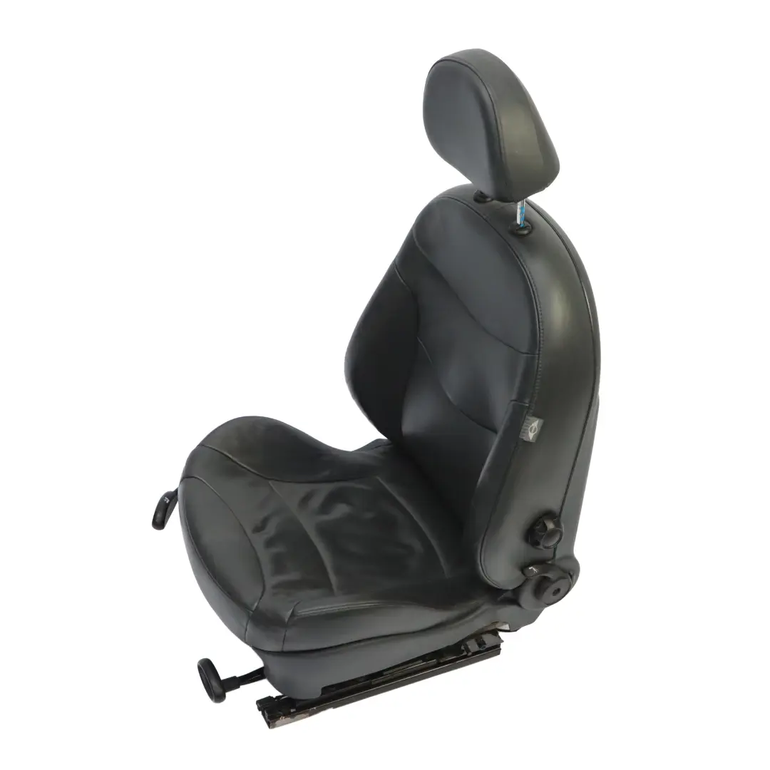 Mini Cooper R50 R53 Sport Front Right O/S Seat Leather Gravity Panther Black - SKU 7132546-1 - Part number 7132546