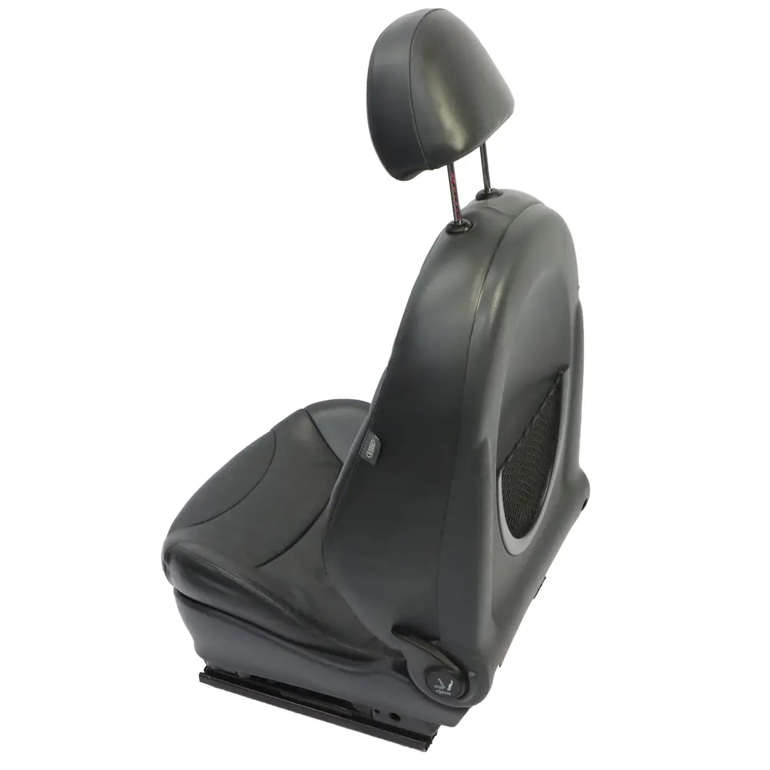 Front Left N/S Leather Gravity Panther Black to Mini Cooper One R50 R53 Sport Seat with Part number 7132545 Mini Cooper One R50 R53 Sport Seat Front Left N/S Leather Gravity Panther Black - SKU 7132545-5 - Part number 7132545