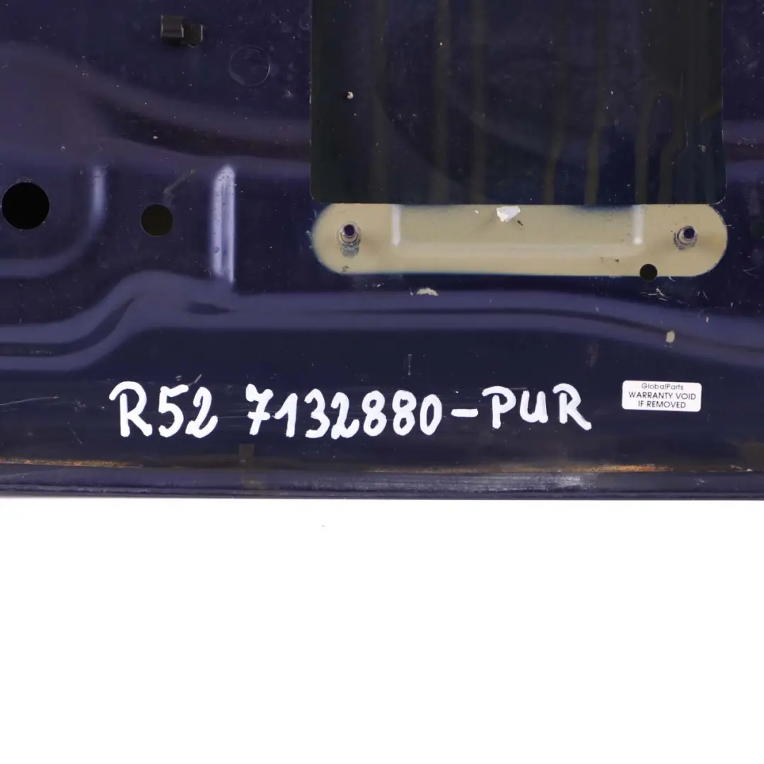 Trunk Lid Tailgate Boot Lid Black-eye Purple Metallic - A24 to Mini Cabrio R52 with Part number 7132880 Mini Cabrio R52 Trunk Lid Tailgate Boot Lid Black-eye Purple Metallic - A24 - SKU 7132880-PUR - Part number 7132880