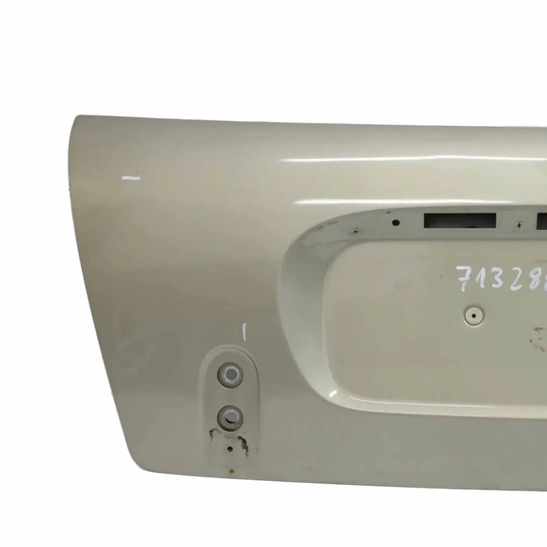 Tapa del maletero Puerta trasera Sparkling Silver Metallic - A60 para Mini R52 Cabrio con número de pieza 7132880 Mini R52 Cabrio Tapa del maletero Puerta trasera Sparkling Silver Metallic - A60 - SKU 7132880-SS - Número de pieza 7132880