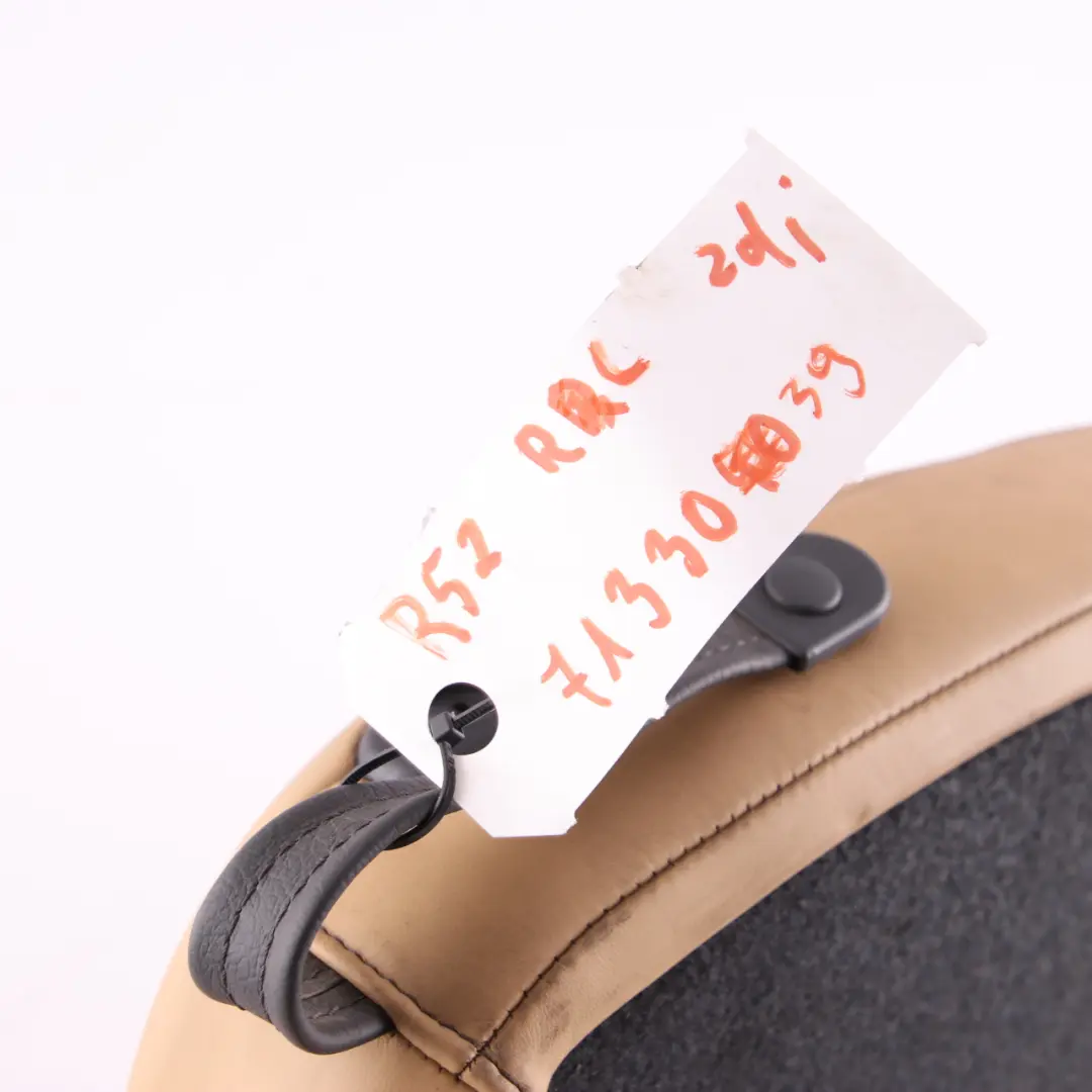 Backrest Rear Left N/S Soft Leather Cordoba Beige to Mini R52 Cabrio Seat with Part number 7133039 Mini R52 Cabrio Seat Backrest Rear Left N/S Soft Leather Cordoba Beige - SKU 7133039 - Part number 7133039