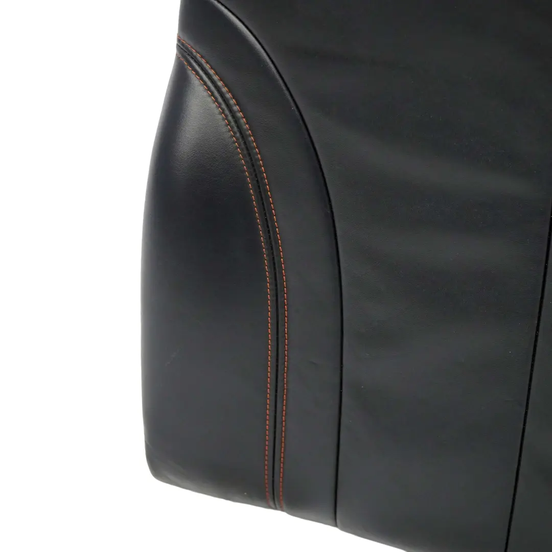 Respaldo Asiento Trasero Izquierdo Cuero Azul Oscuro Costura Naranja para Mini R52 con número de pieza 7133065 Mini R52 Respaldo Asiento Trasero Izquierdo Cuero Azul Oscuro Costura Naranja - SKU 7133065 - Número de pieza 7133065