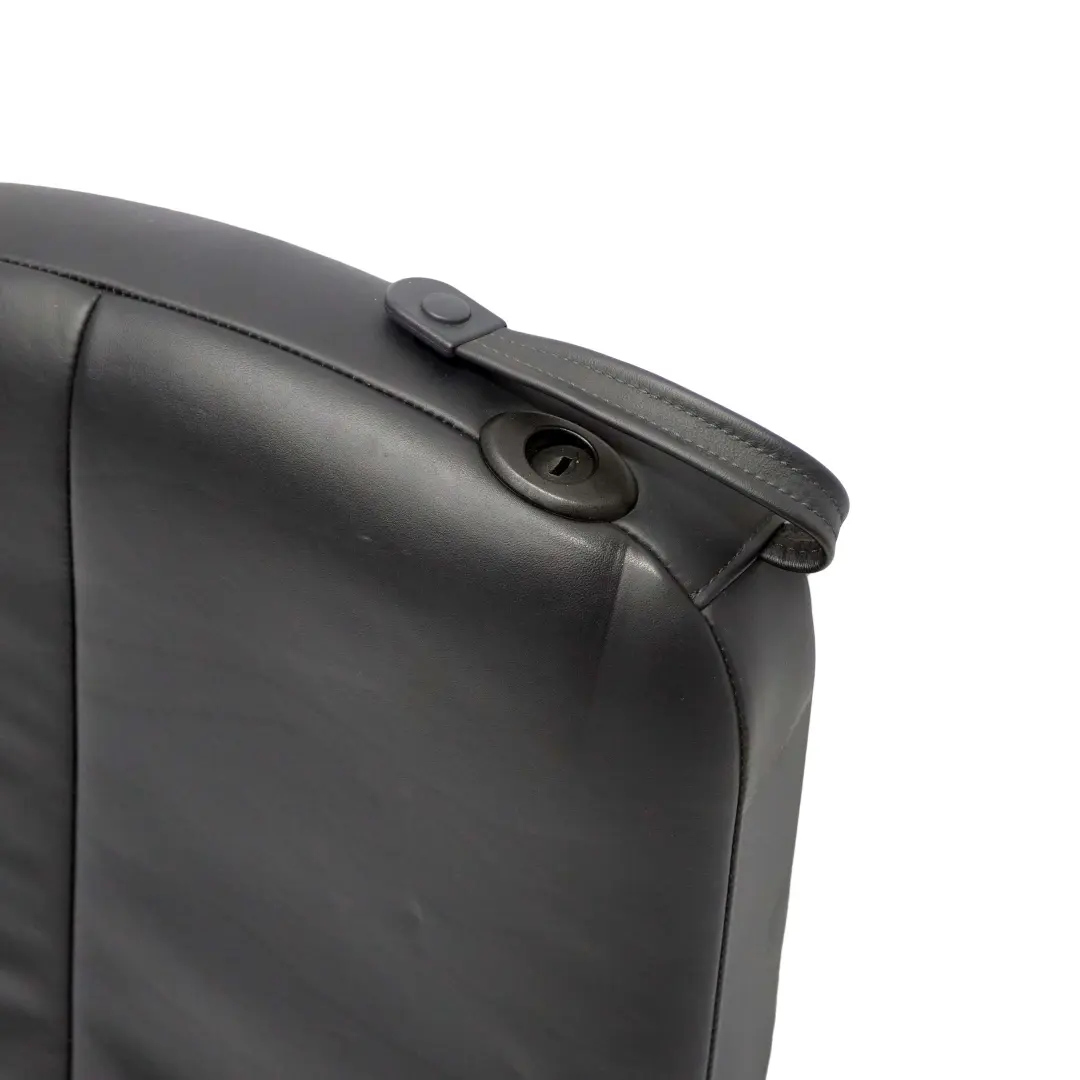 Respaldo Asiento Trasero Izquierdo Cuero Azul Oscuro Costura Naranja para Mini R52 con número de pieza 7133065 Mini R52 Respaldo Asiento Trasero Izquierdo Cuero Azul Oscuro Costura Naranja - SKU 7133065 - Número de pieza 7133065