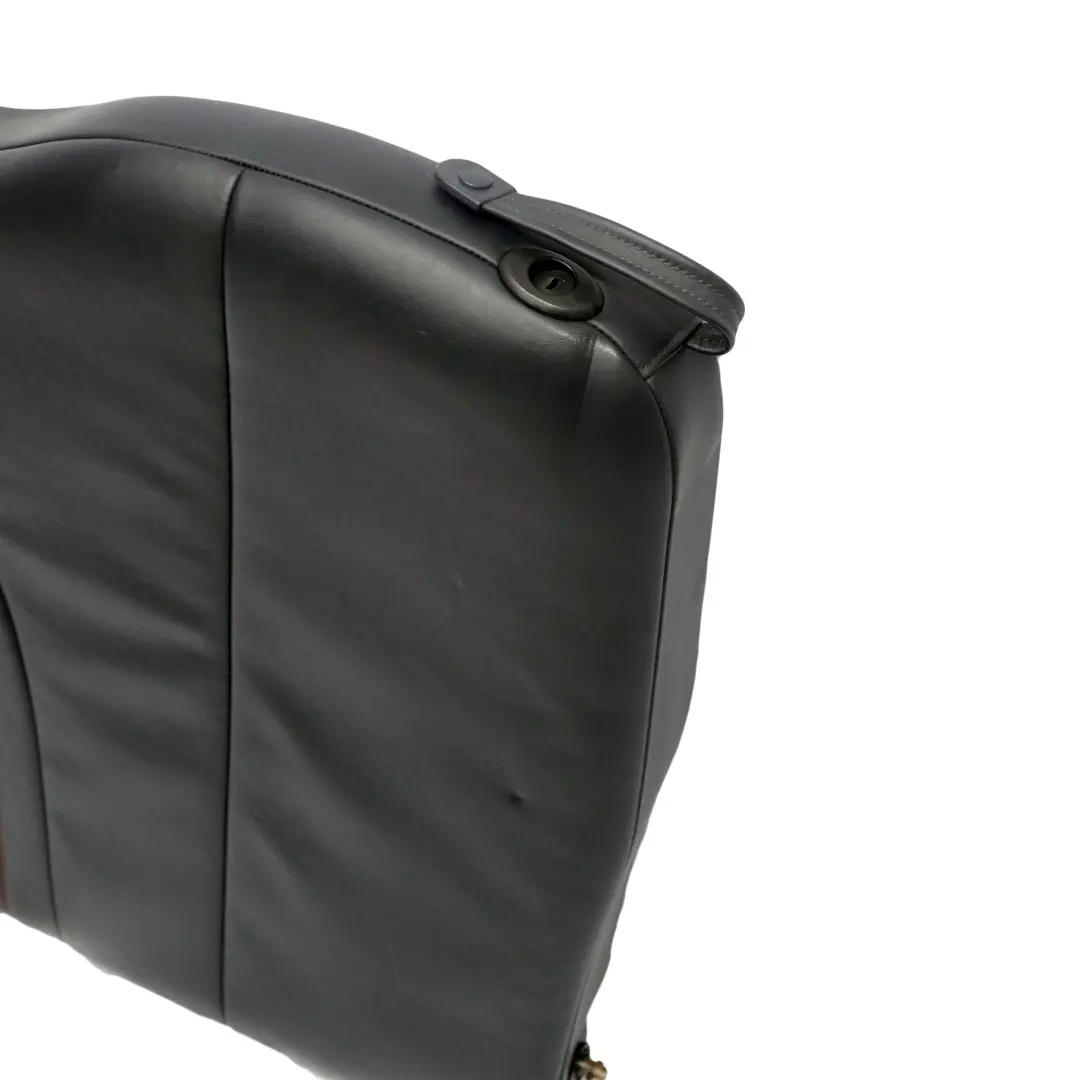 Respaldo Asiento Trasero Izquierdo Cuero Azul Oscuro Costura Naranja para Mini R52 con número de pieza 7133065 Mini R52 Respaldo Asiento Trasero Izquierdo Cuero Azul Oscuro Costura Naranja - SKU 7133065 - Número de pieza 7133065