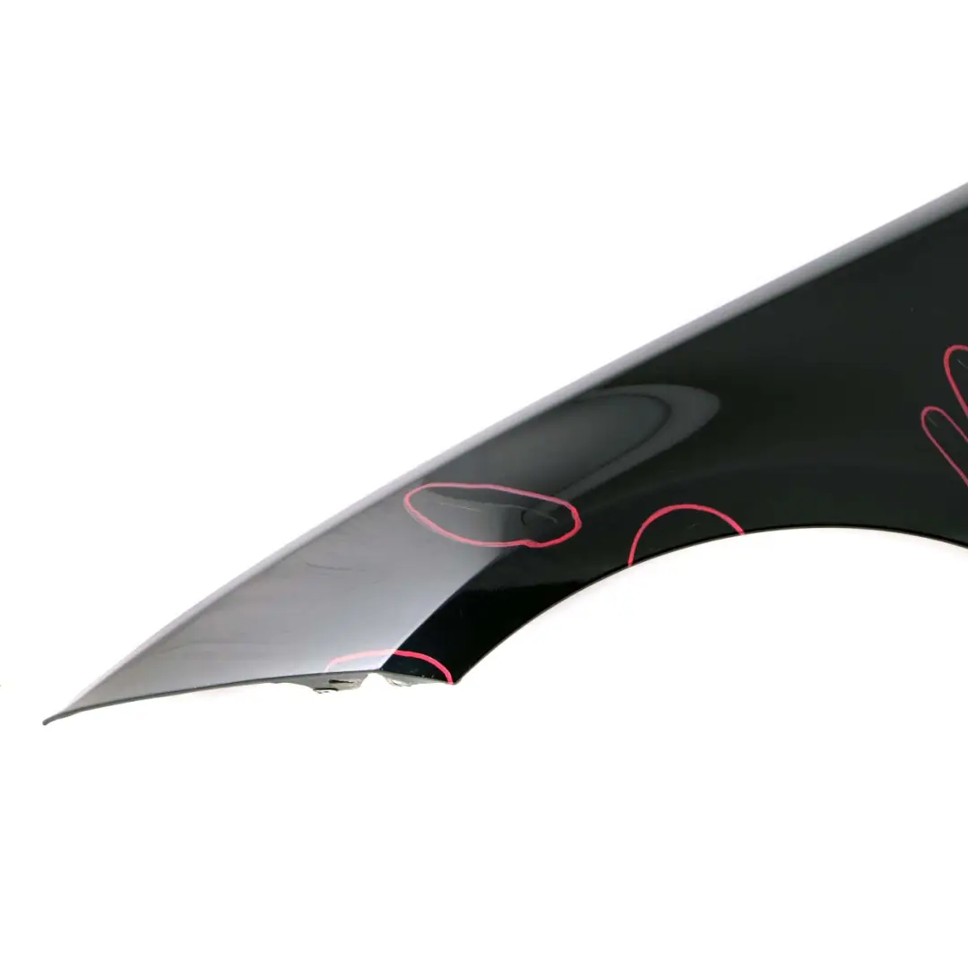 BMW 1 E81 E87 Side Panel Wing Fender Front Left N/S Carbonschwarz Black - 416 - SKU 7133227-CAR - Part number 7133227