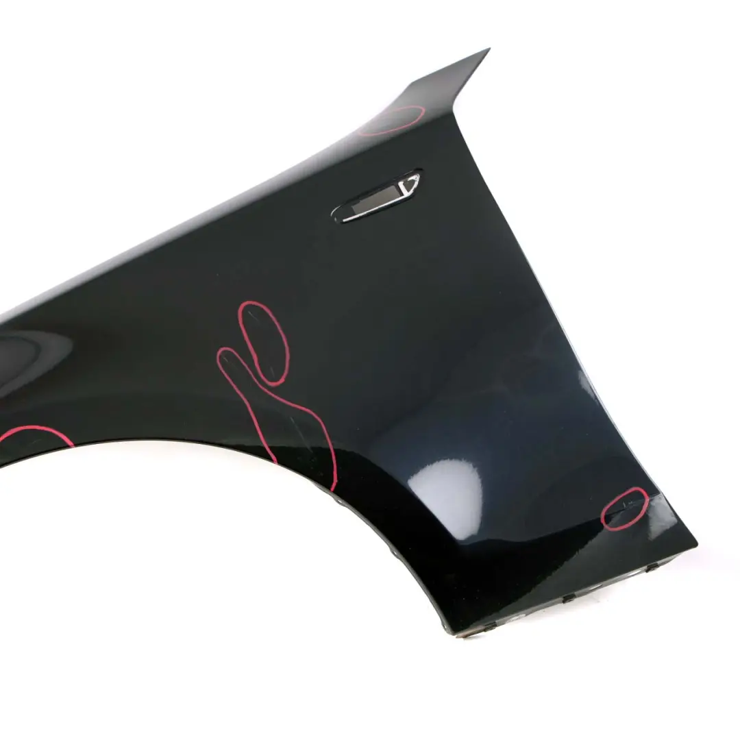 BMW 1 E81 E87 Side Panel Wing Fender Front Left N/S Carbonschwarz Black - 416 - SKU 7133227-CAR - Part number 7133227