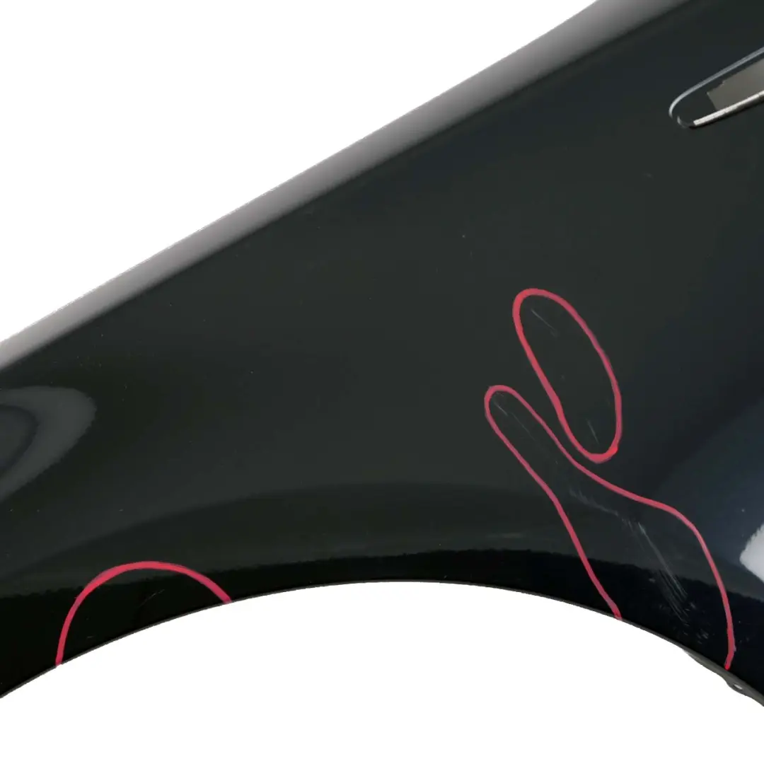BMW 1 E81 E87 Side Panel Wing Fender Front Left N/S Carbonschwarz Black - 416 - SKU 7133227-CAR - Part number 7133227