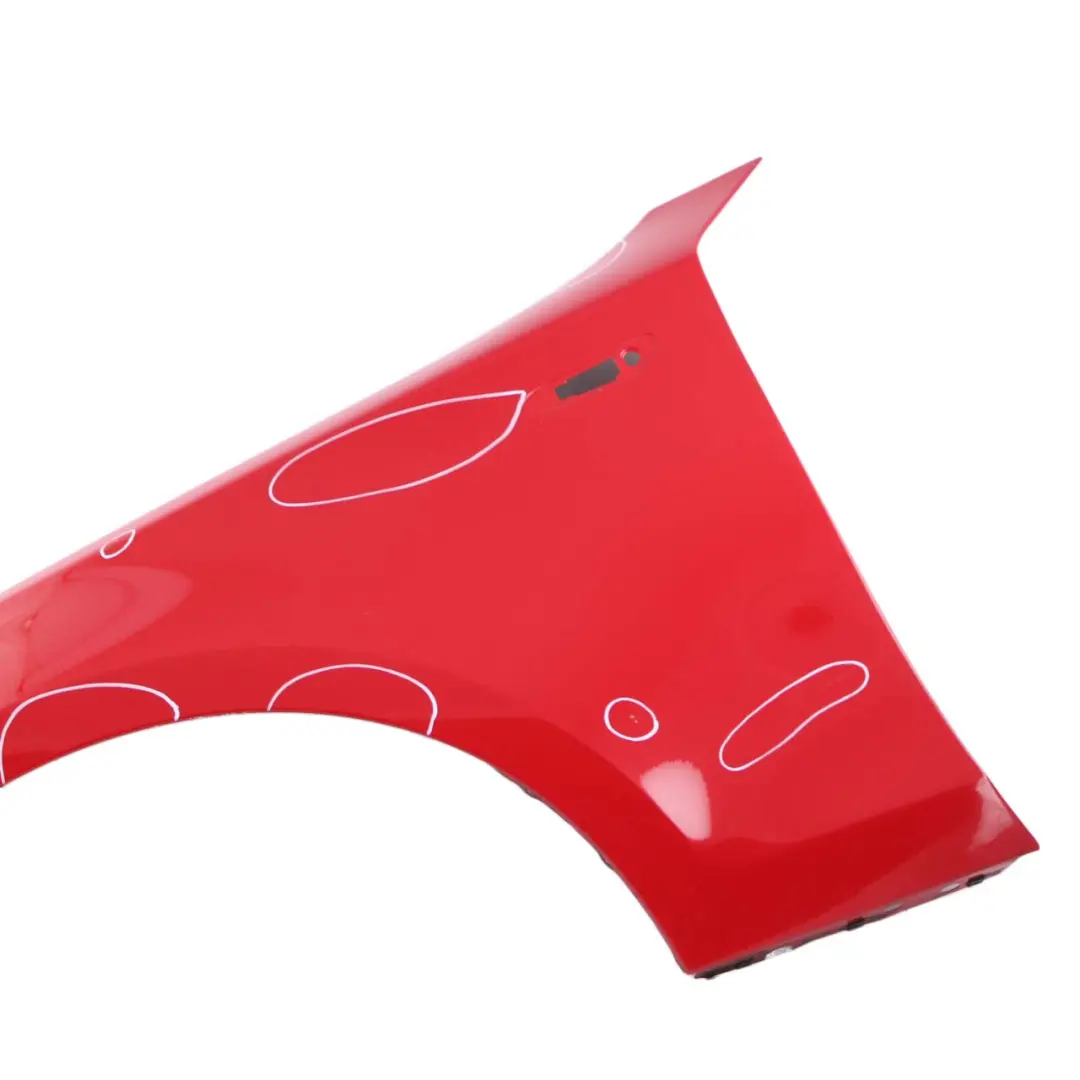 Side Panel Wing Fender Front Left N/S Karmesinrot Crimson Red A61 to BMW E81 E87 with Part number 7133227 BMW E81 E87 Side Panel Wing Fender Front Left N/S Karmesinrot Crimson Red A61 - SKU 7133227-KAR1 - Part number 7133227