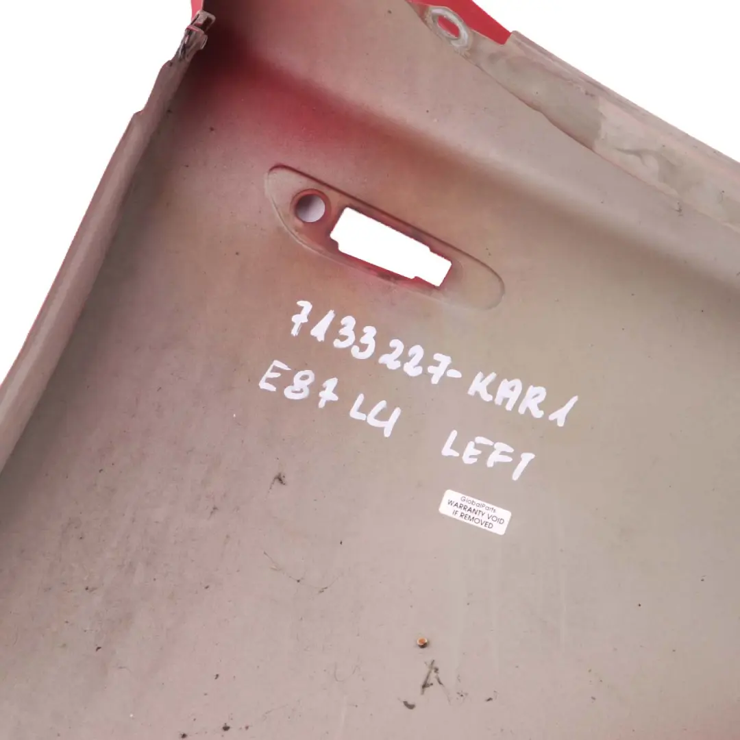 Side Panel Wing Fender Front Left N/S Karmesinrot Crimson Red A61 to BMW E81 E87 with Part number 7133227 BMW E81 E87 Side Panel Wing Fender Front Left N/S Karmesinrot Crimson Red A61 - SKU 7133227-KAR1 - Part number 7133227