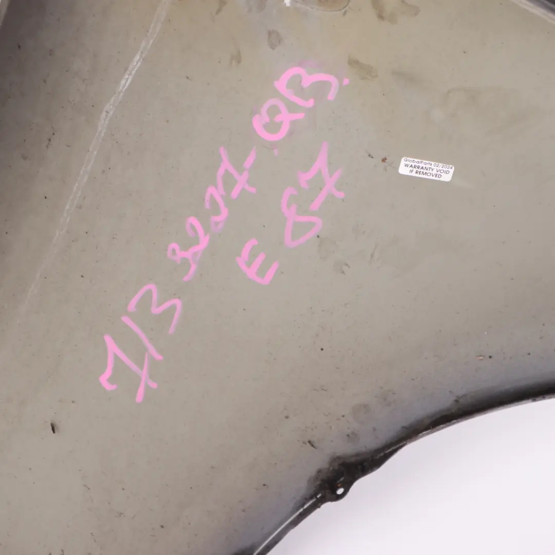 BMW E81 E87 Side Panel Wing Fender Front Left N/S Quarzblau Blau Blue - A18 - SKU 7133227-QB - Part number 7133227