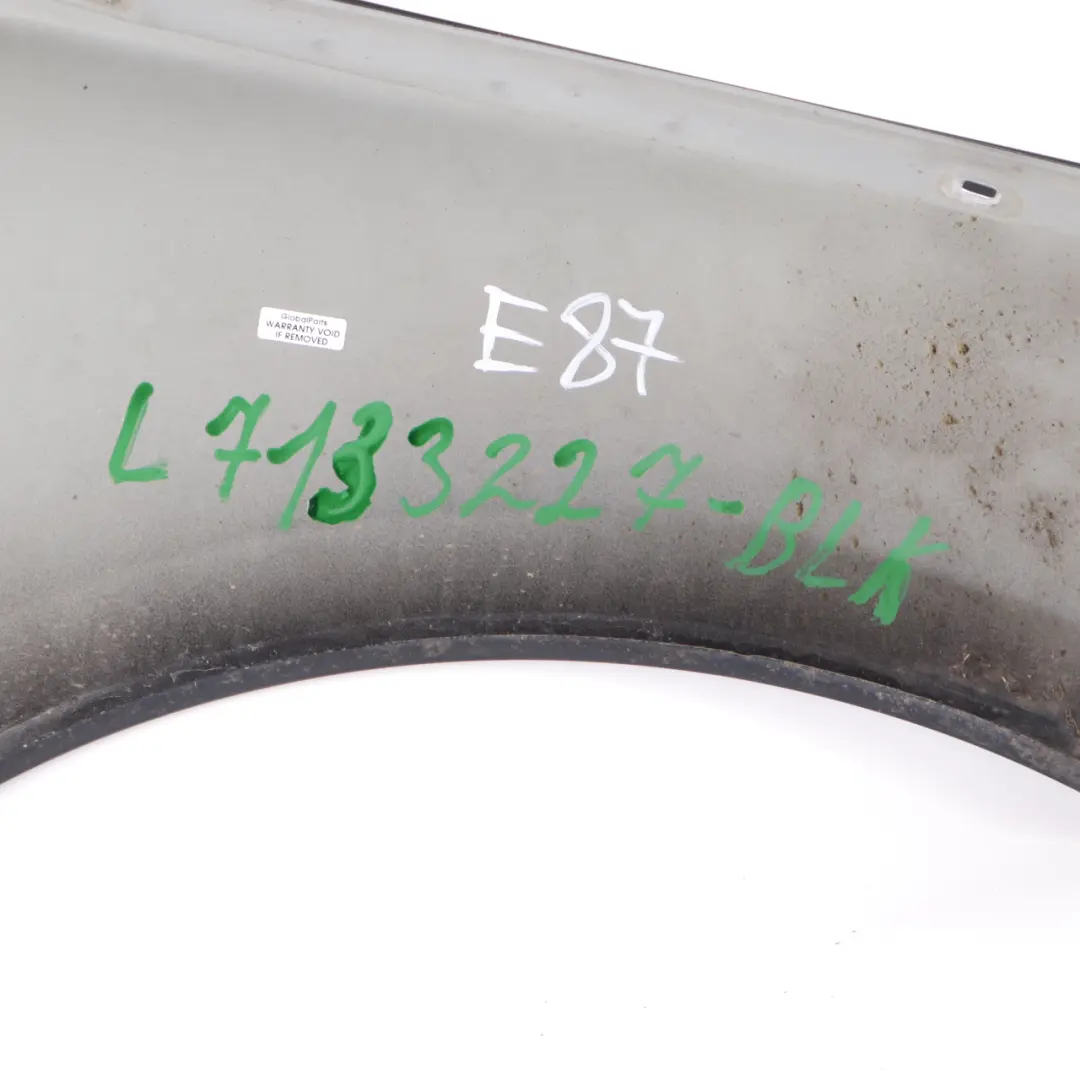 BMW E81 E87 Side Panel Wing Fender Front Left N/S Schwarz 2 Black - 668 - SKU 7133227-SCH2 - Part number 7133227