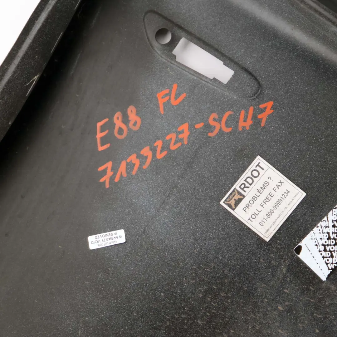 Side Wing Panel Front Left N/S Fender Schwarz 2 Black - 668 to BMW E81 E87 with Part number 7133227 BMW E81 E87 Side Wing Panel Front Left N/S Fender Schwarz 2 Black - 668 - SKU 7133227-SCH7 - Part number 7133227