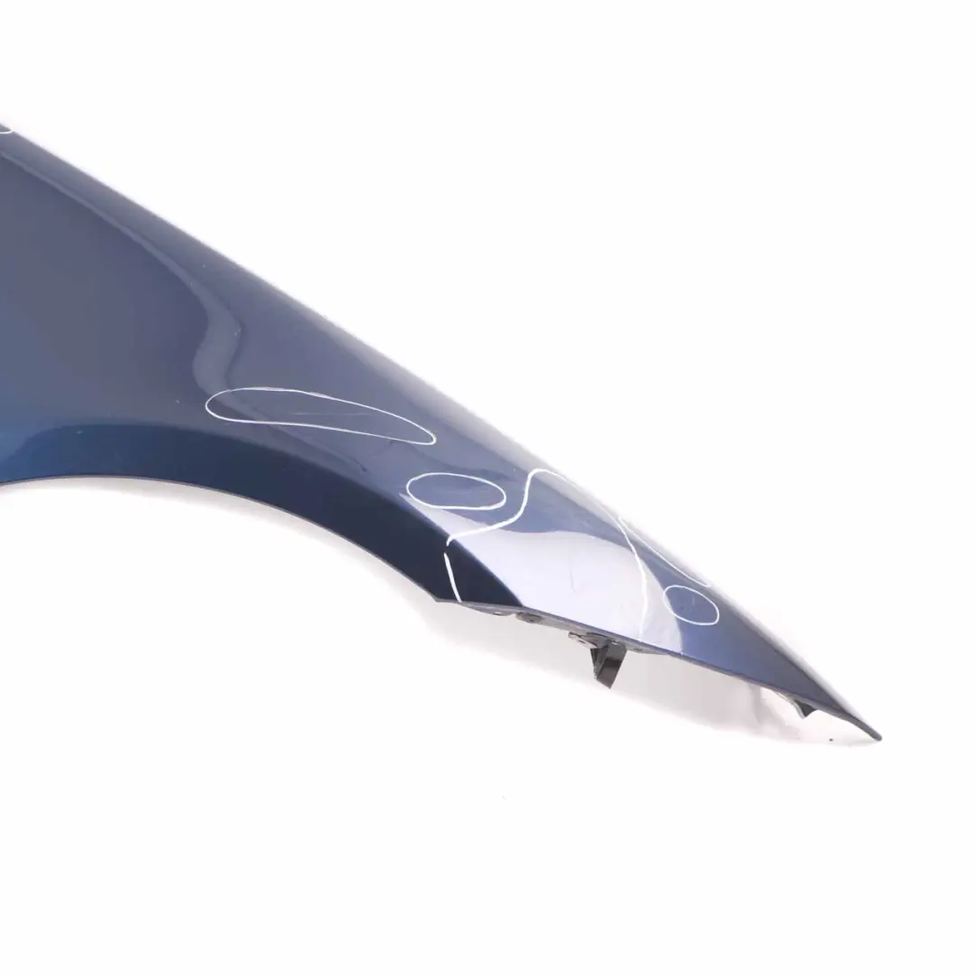 Front Right O/S Side Panel Fender Wing Deep Sea Blue Tiefseeblau A76 to BMW E81 E87 with Part number 7133228 BMW E81 E87 Front Right O/S Side Panel Fender Wing Deep Sea Blue Tiefseeblau A76 - SKU 7133228-DSB - Part number 7133228