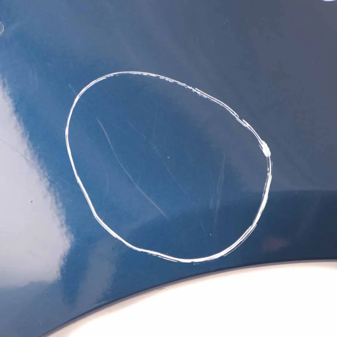 BMW E81 E87 Front Right O/S Side Panel Fender Wing Deep Sea Blue Tiefseeblau A76 - SKU 7133228-DSB - Part number 7133228
