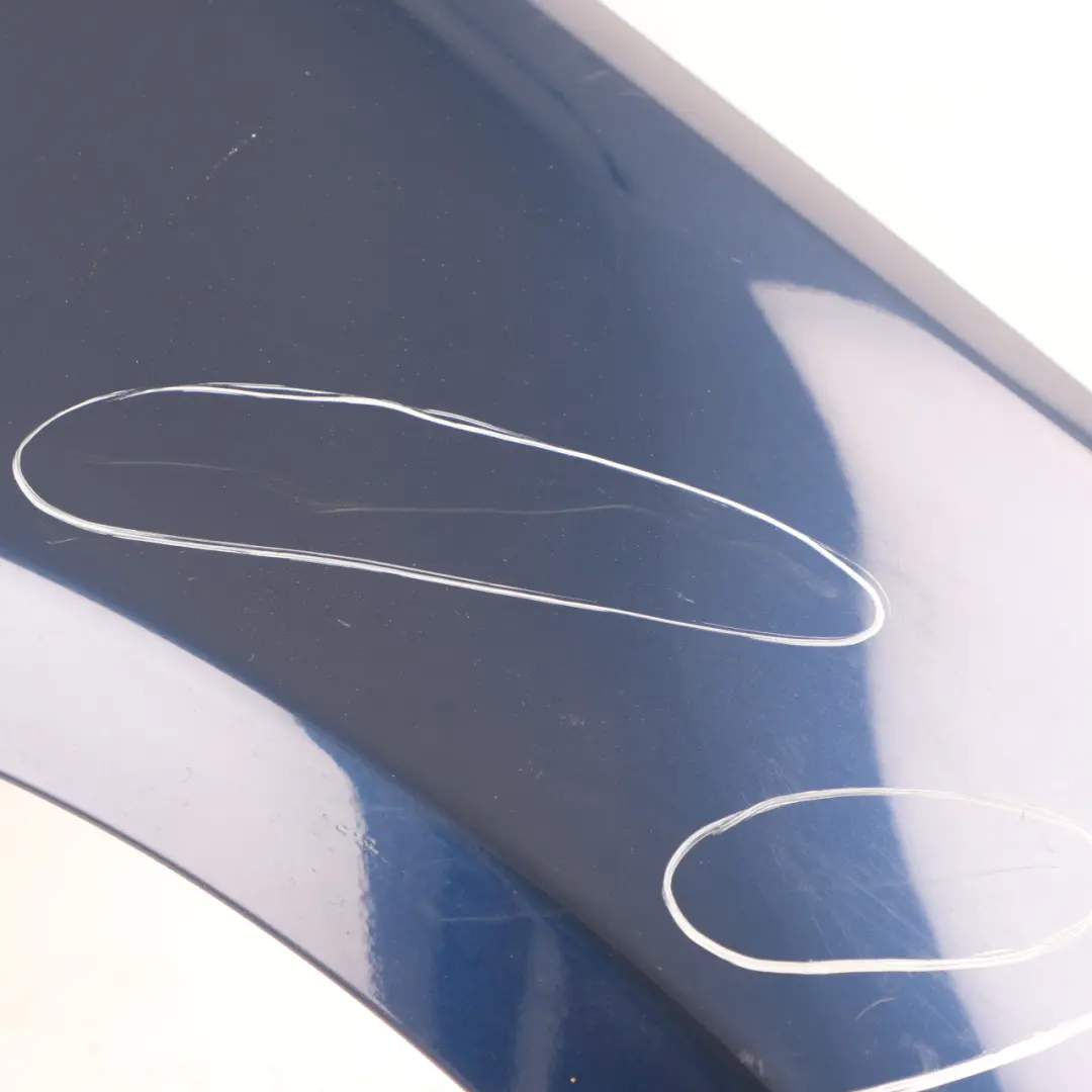 BMW E81 E87 Front Right O/S Side Panel Fender Wing Deep Sea Blue Tiefseeblau A76 - SKU 7133228-DSB - Part number 7133228