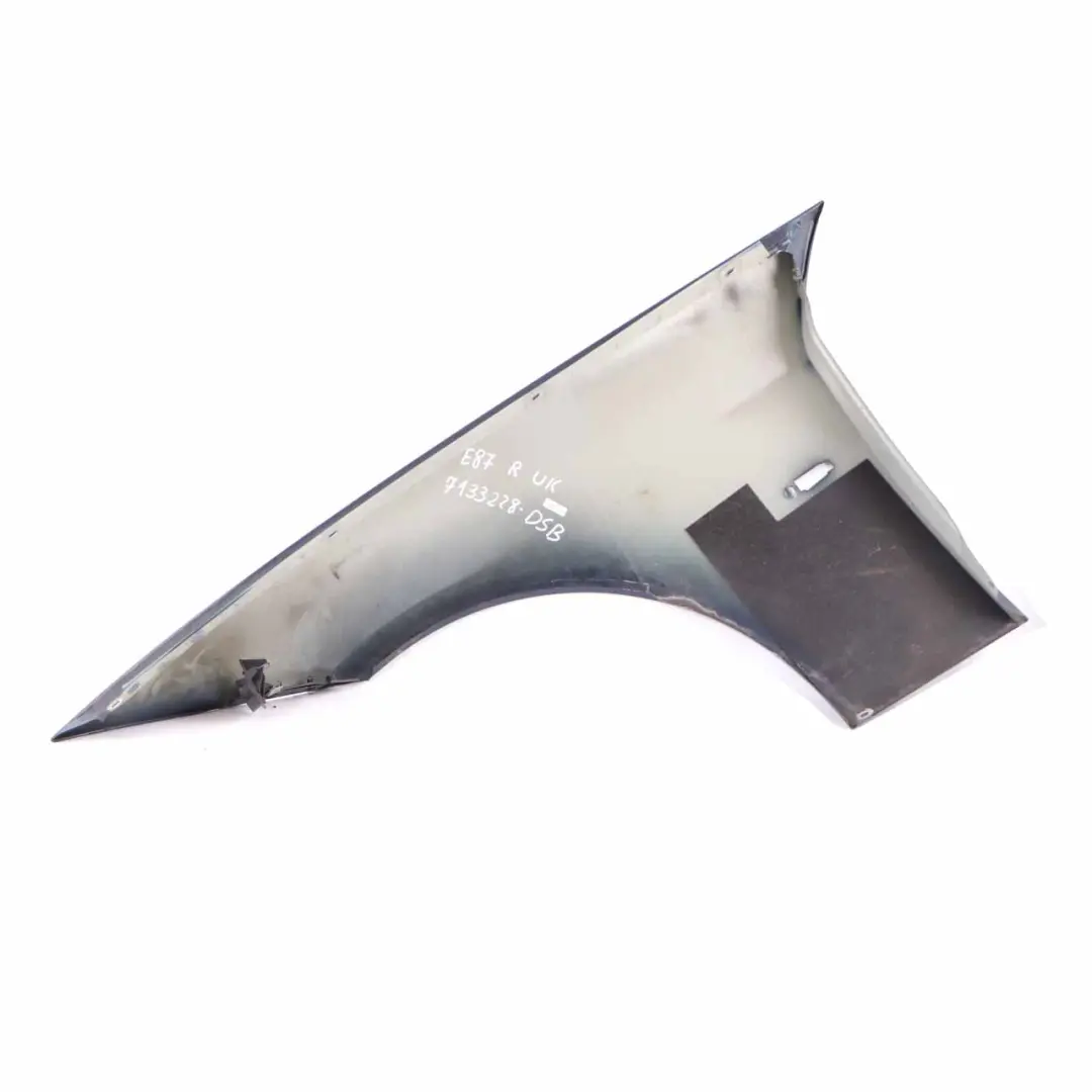 Front Right O/S Side Panel Fender Wing Deep Sea Blue Tiefseeblau A76 to BMW E81 E87 with Part number 7133228 BMW E81 E87 Front Right O/S Side Panel Fender Wing Deep Sea Blue Tiefseeblau A76 - SKU 7133228-DSB - Part number 7133228