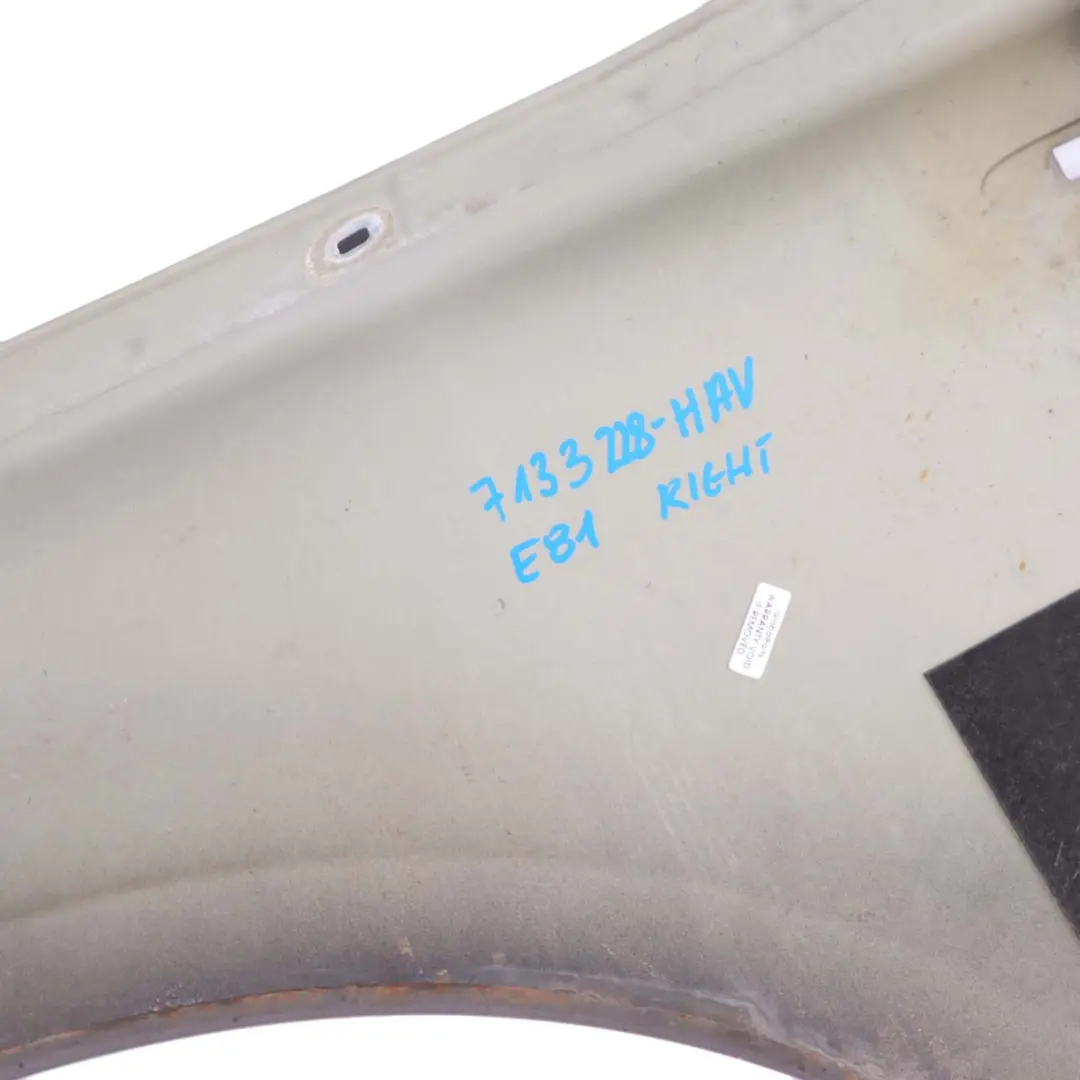 Front Right O/S Side Wing Panel Fender Havanna Metallic - A17 to BMW 1 E81 E87 with Part number 7133228 BMW 1 E81 E87 Front Right O/S Side Wing Panel Fender Havanna Metallic - A17 - SKU 7133228-HAV - Part number 7133228