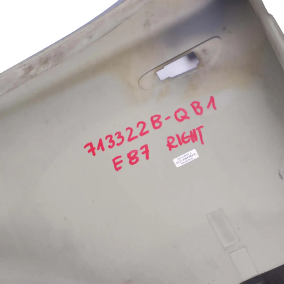 Side Panel Fender Wing Front Right O/S Quarzblau Blue - A18 to BMW 1 E81 E87 1 with Part number 7133228 BMW 1 E81 E87 1 Side Panel Fender Wing Front Right O/S Quarzblau Blue - A18 - SKU 7133228-QB1 - Part number 7133228