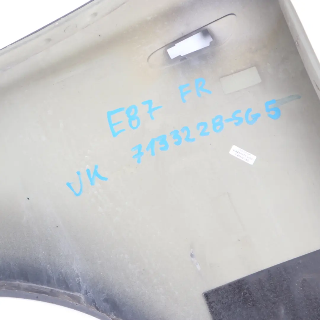Side Panel Fender Wing Front Right O/S Sparkling Graphite - A22 to BMW E81 E87 5 with Part number 7133228 BMW E81 E87 5 Side Panel Fender Wing Front Right O/S Sparkling Graphite - A22 - SKU 7133228-SG5 - Part number 7133228