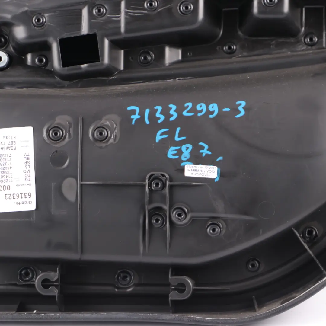 Door Card Front Left N/S Trim Panel Black Folienteil Black to BMW E87 with Part number 7133299 BMW E87 Door Card Front Left N/S Trim Panel Black Folienteil Black - SKU 7133299-3 - Part number 7133299
