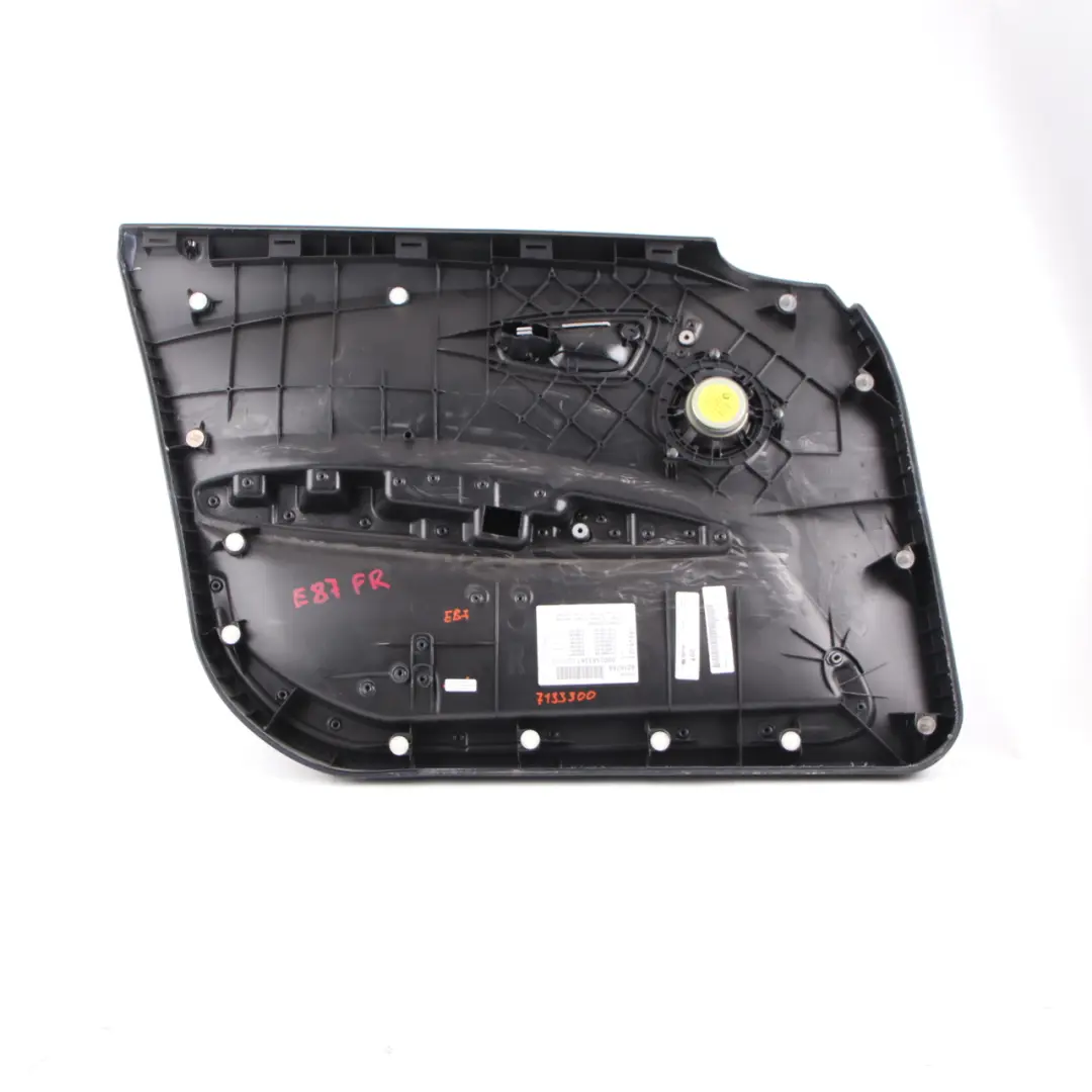 BMW E87 Front Right O/S Interior Door Card Panel Trim Black Folienteil - SKU 7133300 - Part number 51417133300