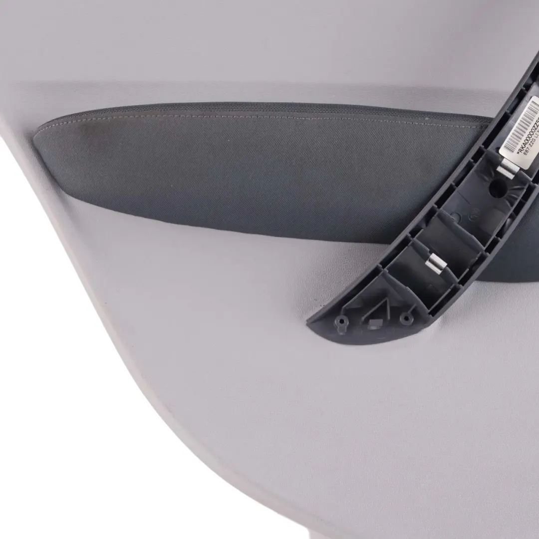 BMW 1 E87 Rear Left N/S Door Card Trim Panel Leather Alaskagrau Grey Network - SKU 7133353-3 - Part number 7133353