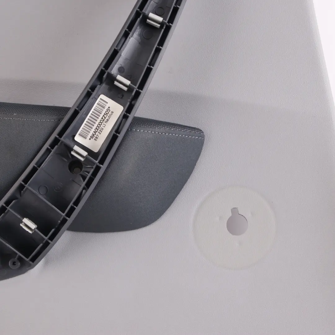 Panneau garniture carte porte arrière gauche cuir Réseau gris Alaskagrau pour BMW E87 à propos du numéro de pièce 7133353 BMW E87 Panneau garniture carte porte arrière gauche cuir Réseau gris Alaskagrau - SKU 7133353-3 - Numéro de pièce 7133353