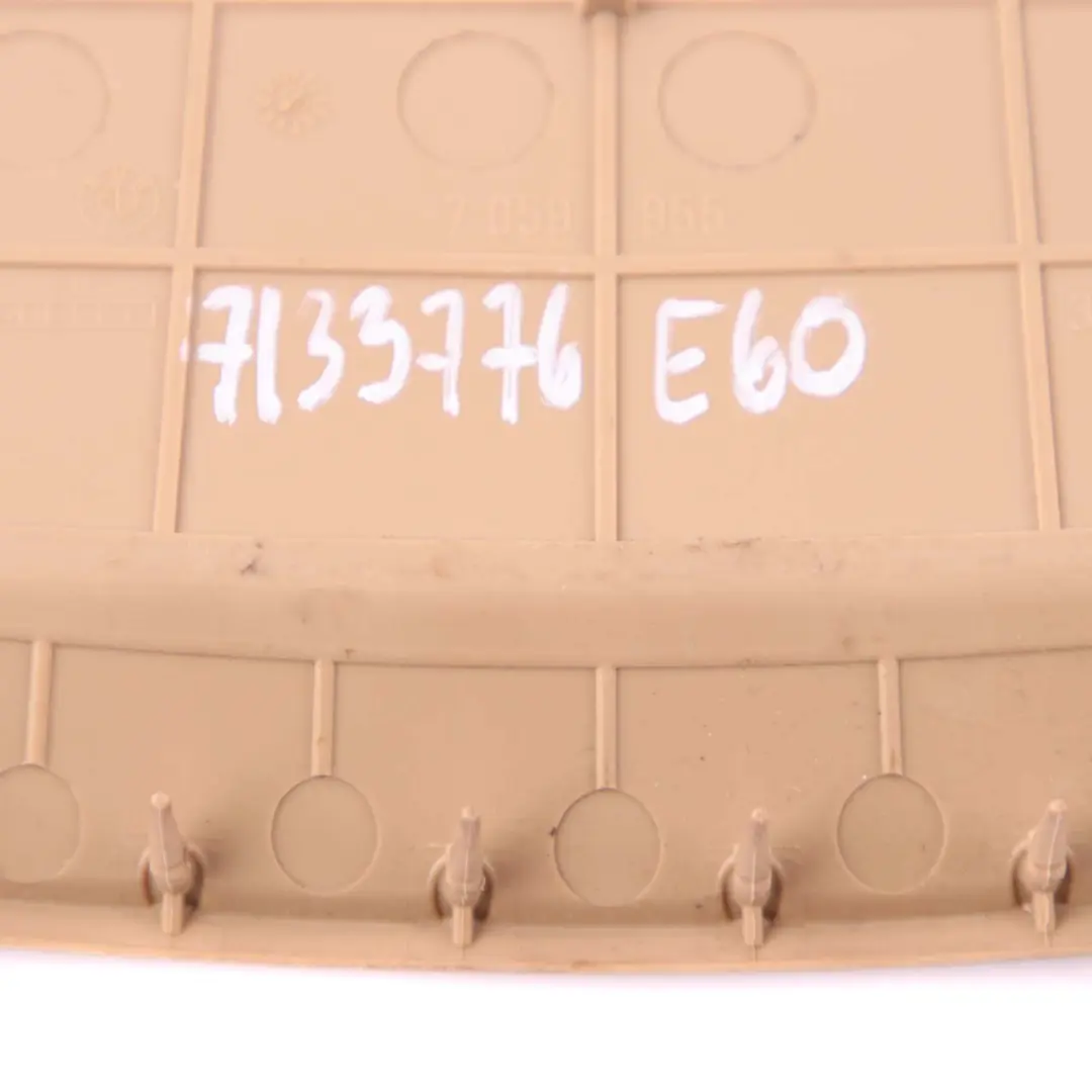 BMW 5 E60 E61 Inserto vassoio portaoggetti in gomma per console centrale Beige - SKU 7133776 - Numero di parte 7133776