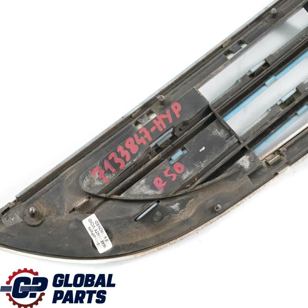 Front Bumper Chrome Grill Gille Bonnet Hyper Blue to BMW Mini Cooper R50 R52 with Part number 7133847 BMW Mini Cooper R50 R52 Front Bumper Chrome Grill Gille Bonnet Hyper Blue - SKU 7133847-HYP - Part number 7133847