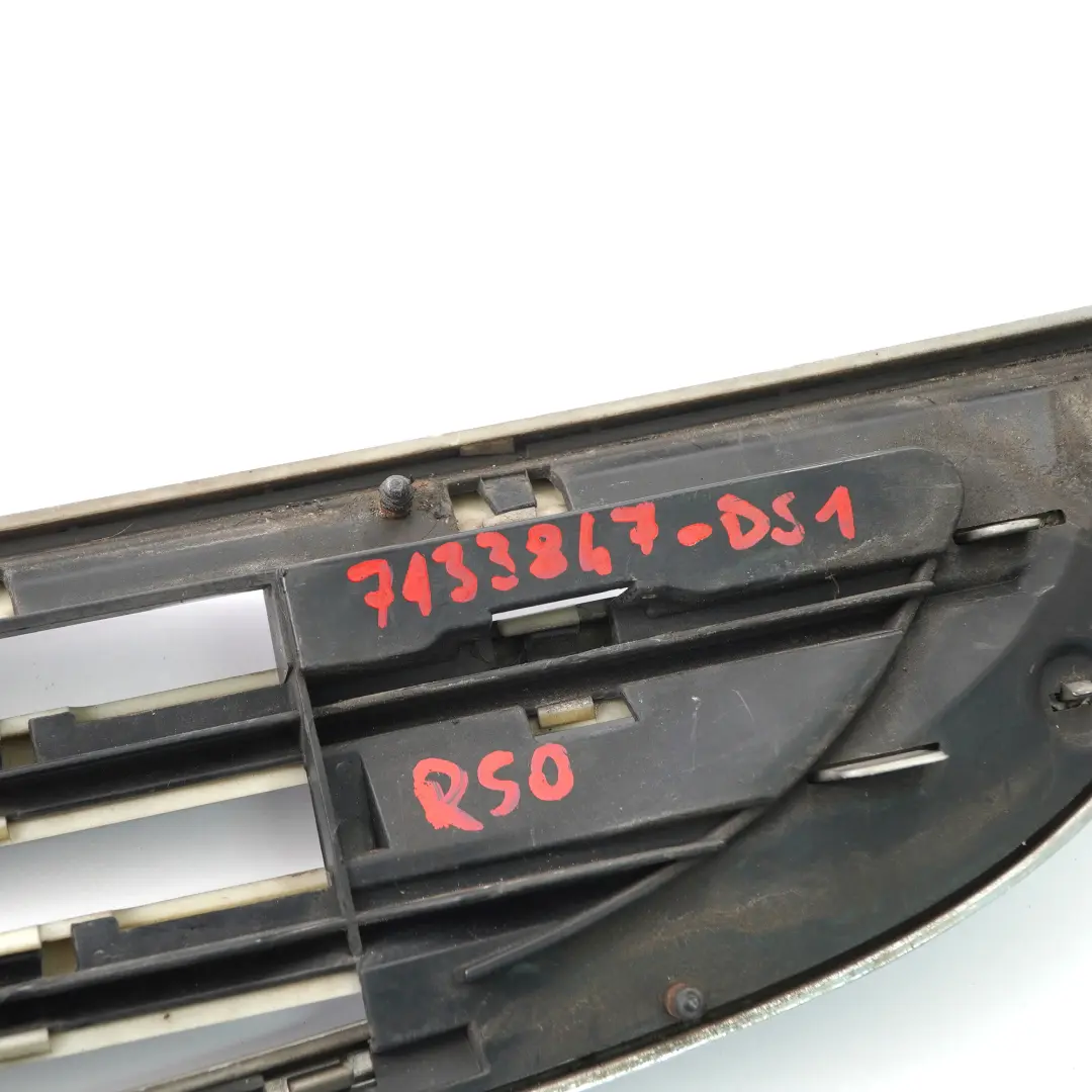 Parachoques Delantero Cromado Parrilla Gille Capo Plata Oscuro para Mini R50 R52 con número de pieza 7133847 Mini R50 R52 Parachoques Delantero Cromado Parrilla Gille Capo Plata Oscuro - SKU 7133847-DS1 - Número de pieza 7133847