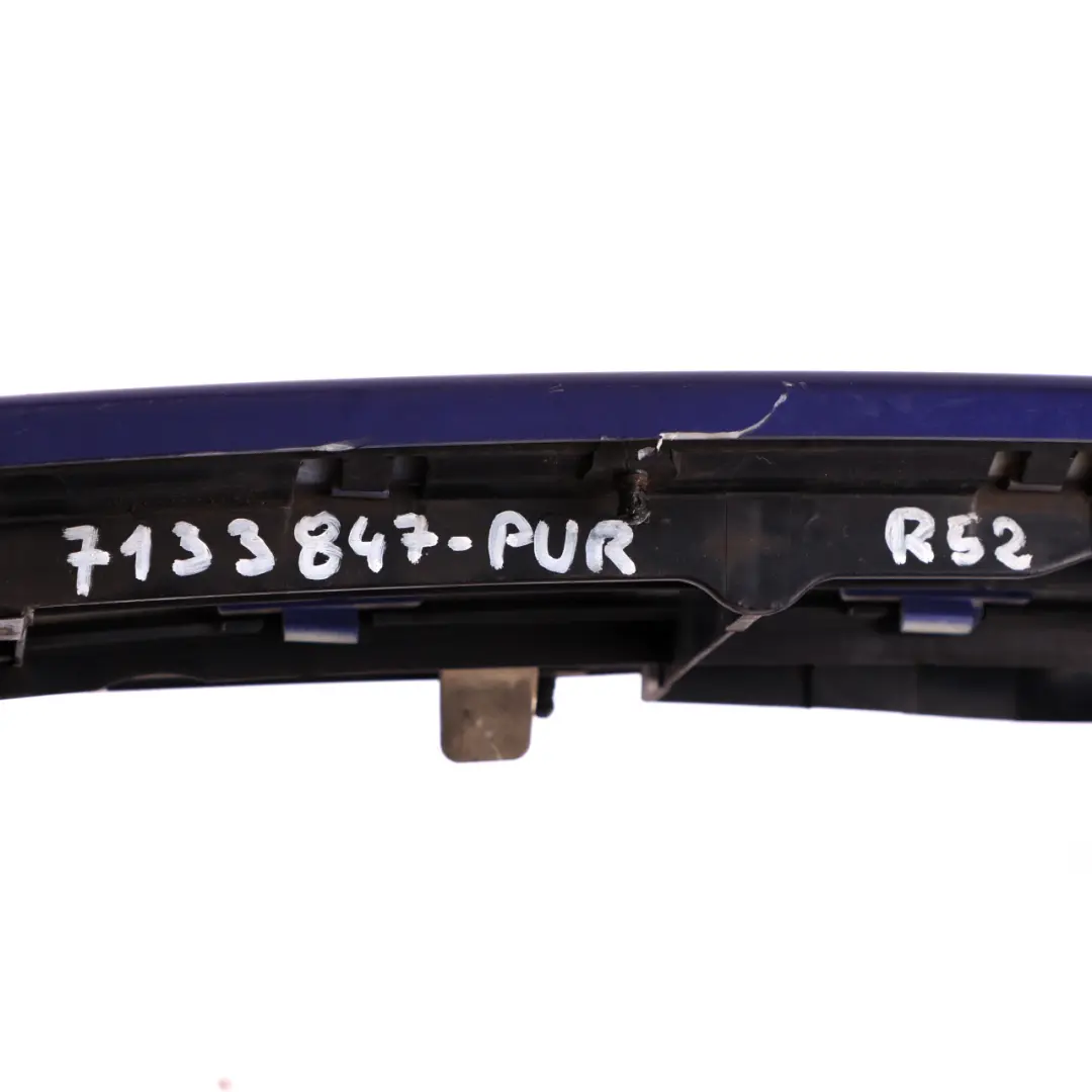 Front Bumper Chrome Grill Gille Bonnet Black-eye Purple Metallic to Mini R50 R52 with Part number 7133847 Mini R50 R52 Front Bumper Chrome Grill Gille Bonnet Black-eye Purple Metallic - SKU 7133847-PUR - Part number 7133847