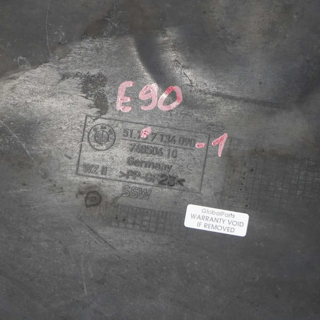 BMW 1 3 E81 E87 E90 E91 E92 1 Underfloor Centre Coating Cover Diesel - SKU 7134090-1 - Part number 7134090