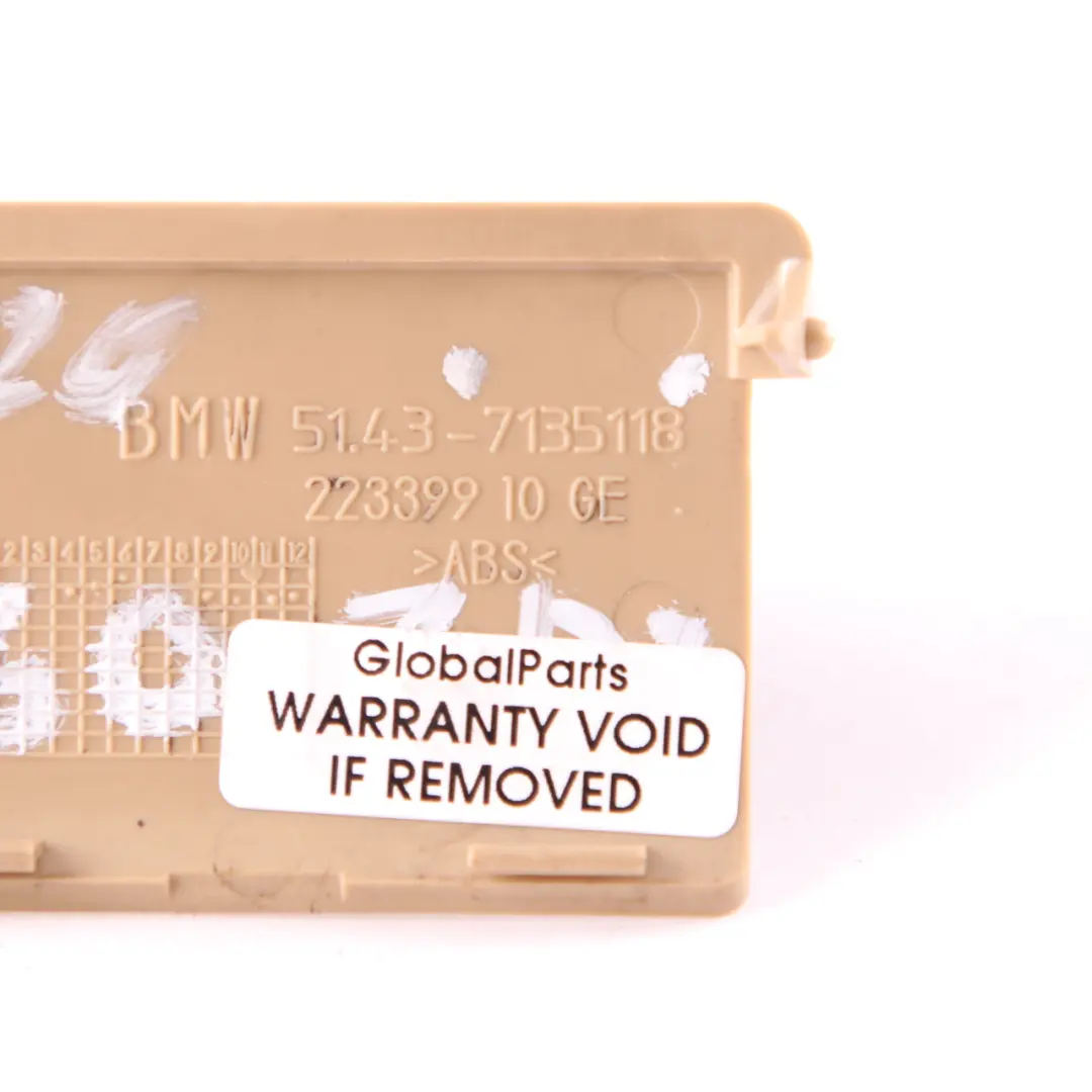 Front Right Cover Trim Panel Leg Room OBD Beige 7135118 to BMW E60 E61 with Part number 7135120 BMW E60 E61 Front Right Cover Trim Panel Leg Room OBD Beige 7135118 - SKU 7135120 - Part number 7135120