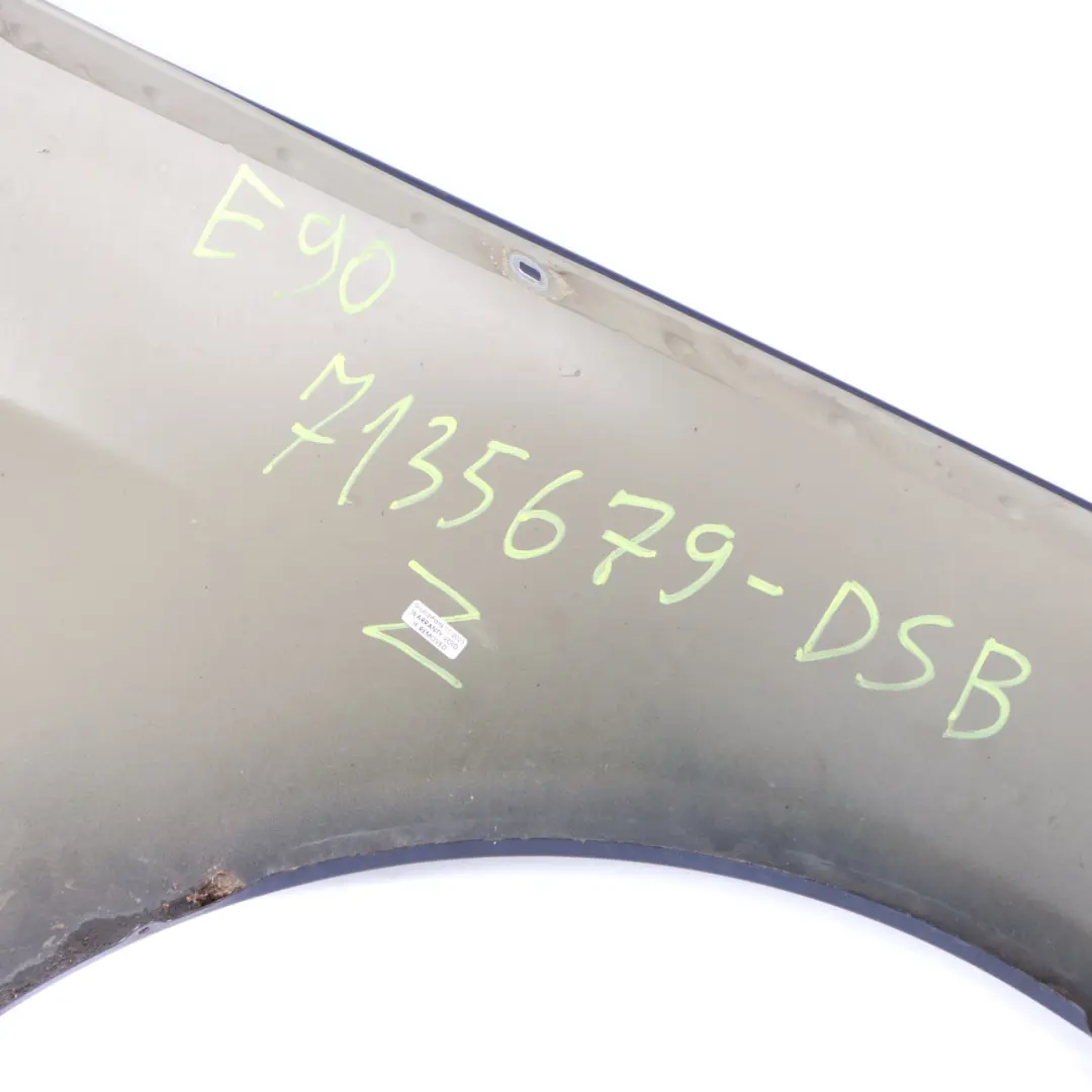 Side Panel Fender Wing Front Left N/S Tiefseeblau Blue - A76 to BMW E90 E91 with Part number 7135679 BMW E90 E91 Side Panel Fender Wing Front Left N/S Tiefseeblau Blue - A76 - SKU 7135679-DSB1 - Part number 7135679
