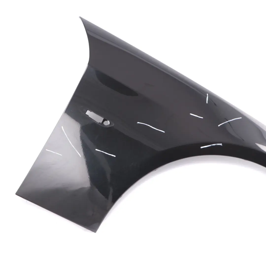 Side Panel Fender Wing Front Right O/S Black Sapphire Metallic - 475 to BMW E90 E91 with Part number 7135680 BMW E90 E91 Side Panel Fender Wing Front Right O/S Black Sapphire Metallic - 475 - SKU 7135680-BS3 - Part number 7135680
