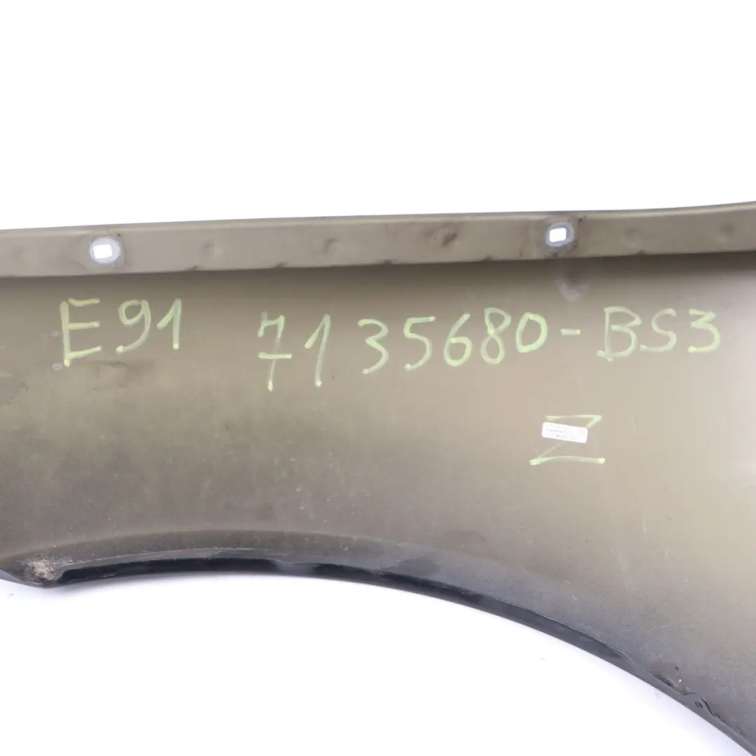 BMW E90 E91 Side Panel Fender Wing Front Right O/S Black Sapphire Metallic - 475 - SKU 7135680-BS3 - Part number 7135680