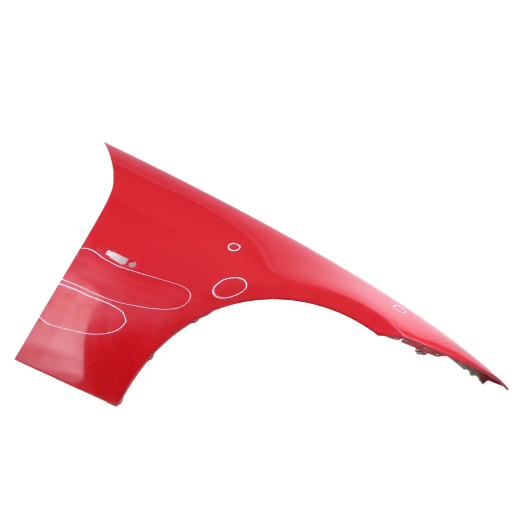 Side Panel Fender Wing Front Right O/S Karmesinrot Red - A61 to BMW 3 E90 E91 4 with Part number 7135680 BMW 3 E90 E91 4 Side Panel Fender Wing Front Right O/S Karmesinrot Red - A61 - SKU 7135680-KAR4 - Part number 7135680