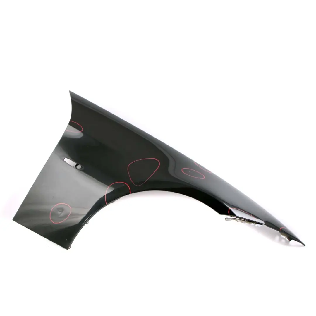 BMW E90 E91 Side Wing Panel Fender Front Right O/S Black Schwarz 2 - 668 - SKU 7135680-SCH8 - Part number 7135680
