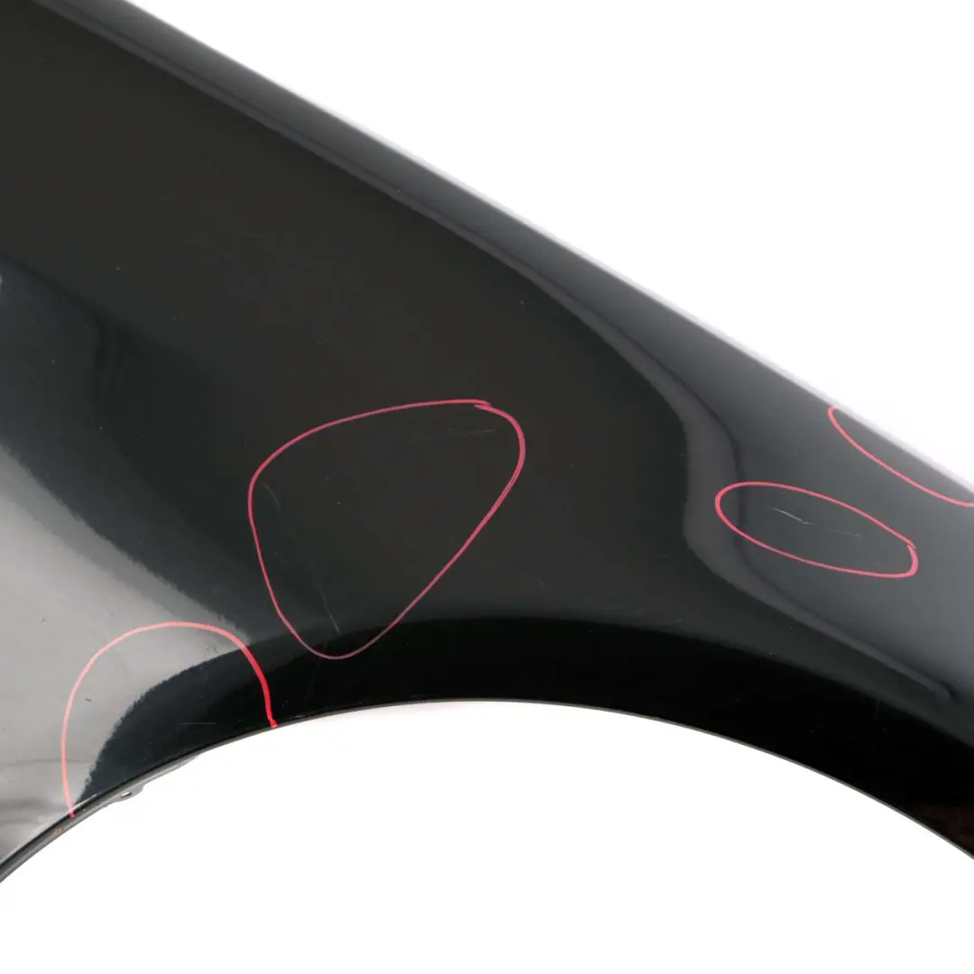 BMW E90 E91 Side Wing Panel Fender Front Right O/S Black Schwarz 2 - 668 - SKU 7135680-SCH8 - Part number 7135680