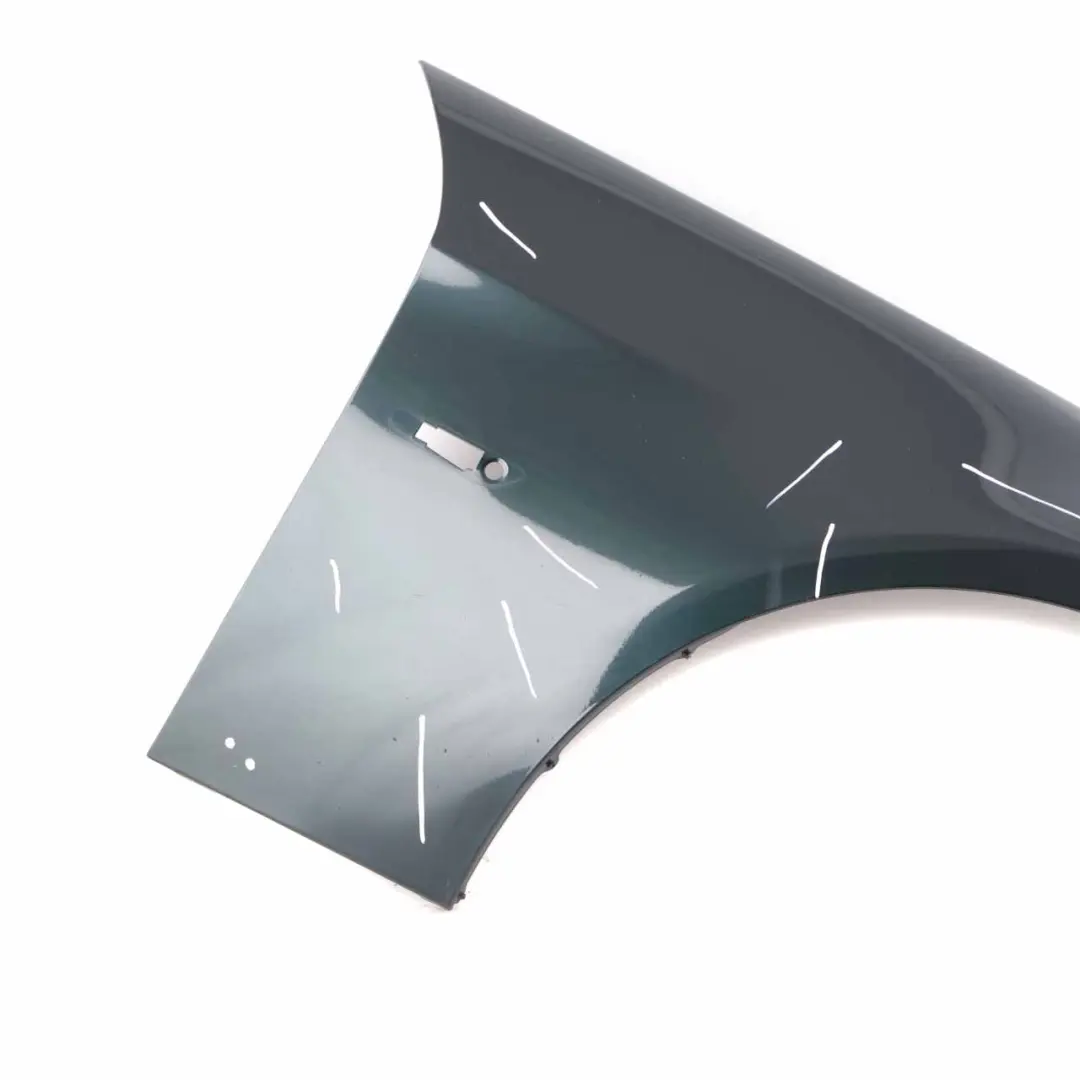 Side Panel Fender Wing Front Right O/S Tiefgruen Deep Green - A43 to BMW E90 E91 with Part number 7135680 BMW E90 E91 Side Panel Fender Wing Front Right O/S Tiefgruen Deep Green - A43 - SKU 7135680-TG - Part number 7135680