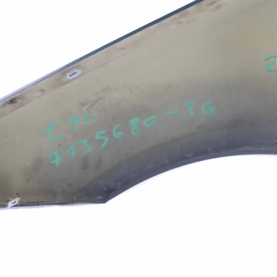 BMW E90 E91 Side Panel Fender Wing Front Right O/S Tiefgruen Deep Green - A43 - SKU 7135680-TG - Part number 7135680