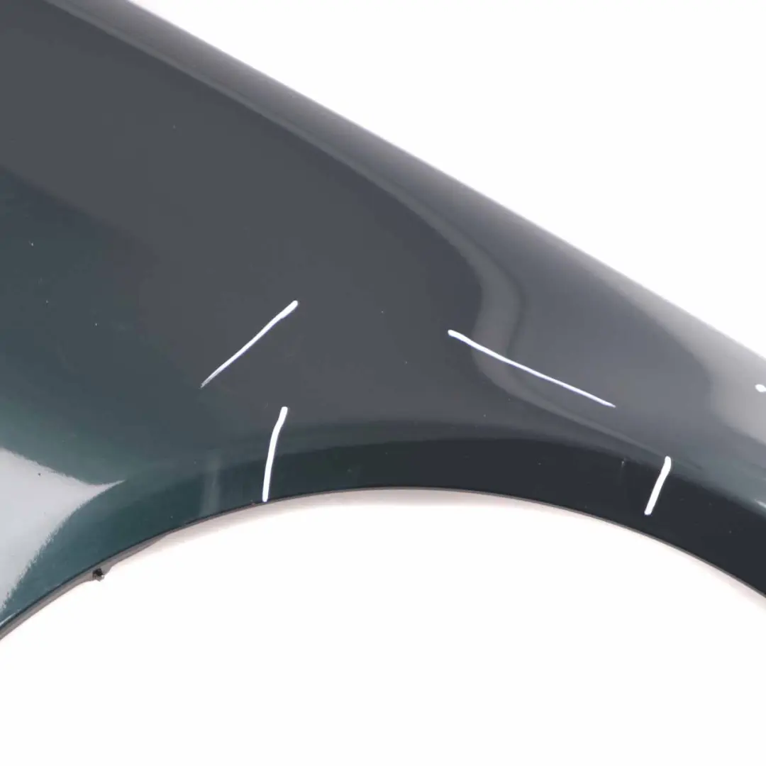 Side Panel Fender Wing Front Right O/S Tiefgruen Deep Green - A43 to BMW E90 E91 with Part number 7135680 BMW E90 E91 Side Panel Fender Wing Front Right O/S Tiefgruen Deep Green - A43 - SKU 7135680-TG - Part number 7135680