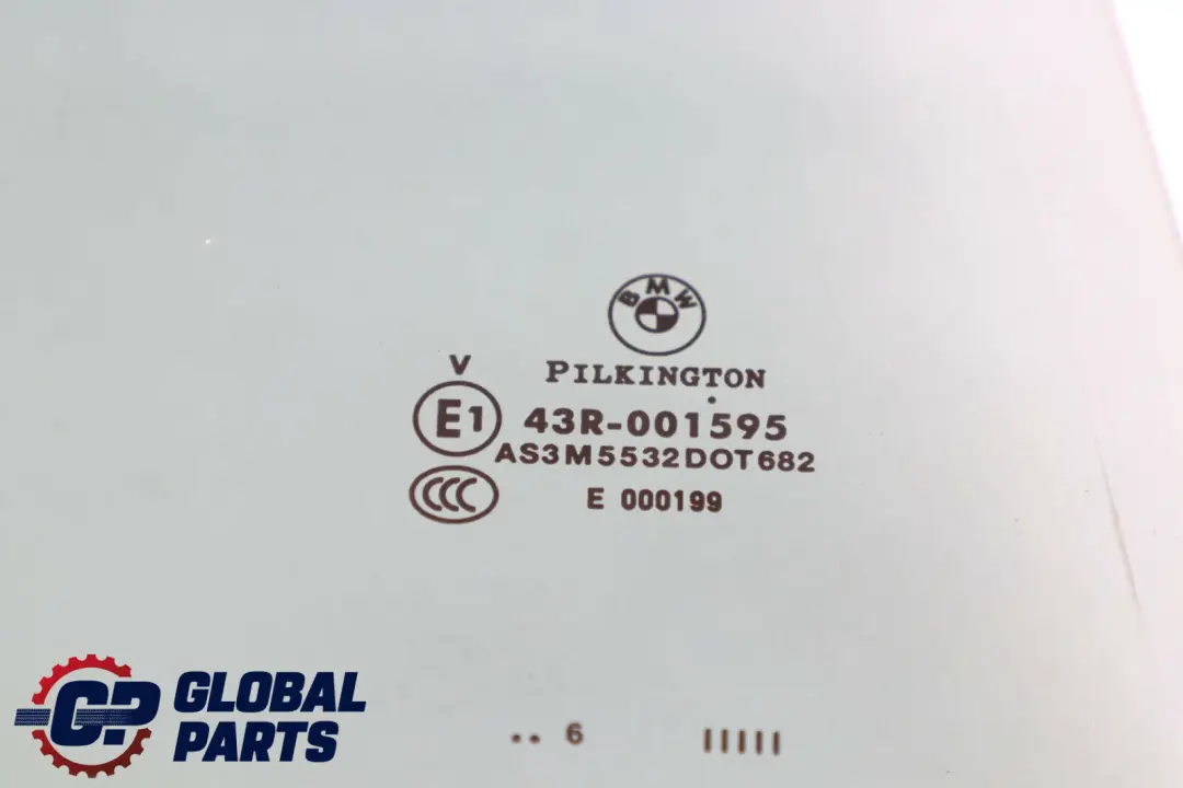 Puerta Ventana Vidrio Tintado Trasero Derecho AS3 para BMW E87 E87N con número de pieza 51357136004 BMW E87 E87N Puerta Ventana Vidrio Tintado Trasero Derecho AS3 - SKU 7136004 - Número de pieza 51357136004
