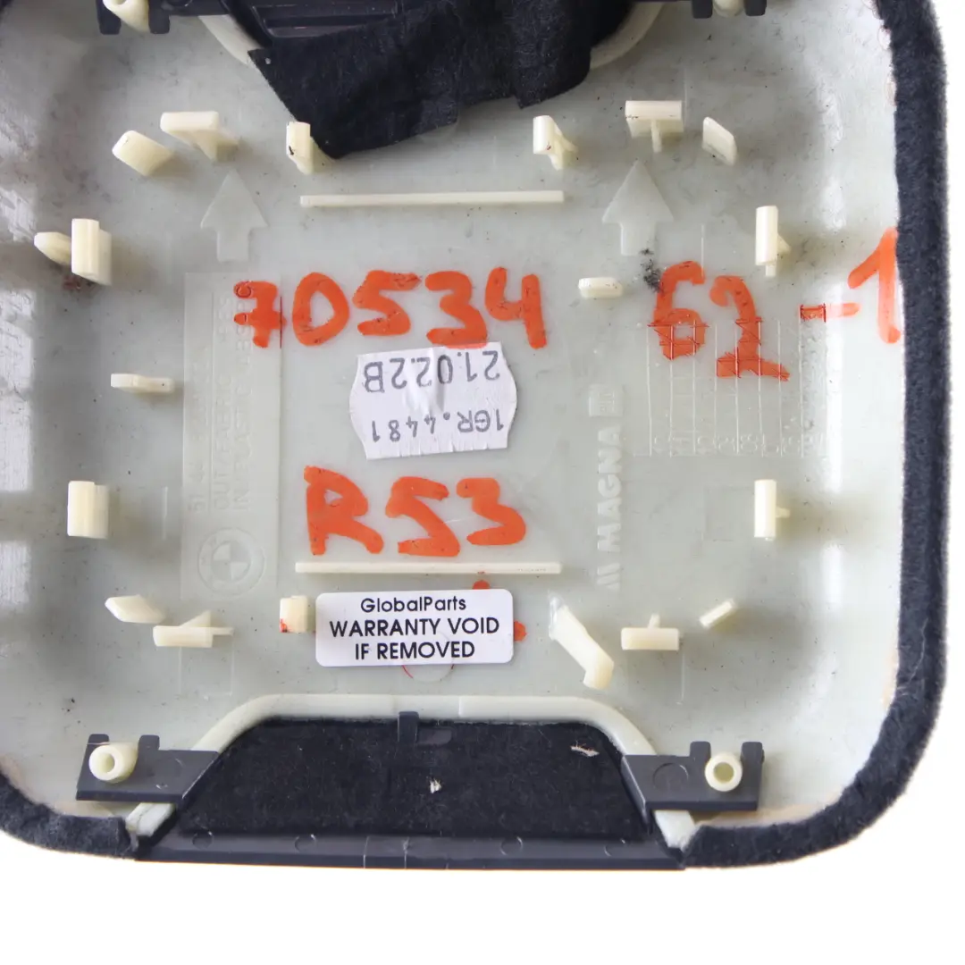 Mini One R50 R53 Techo Cubierta Alarma Antirrobo Ultrasónica Negro - SKU 7136032 - Número de pieza 7136032