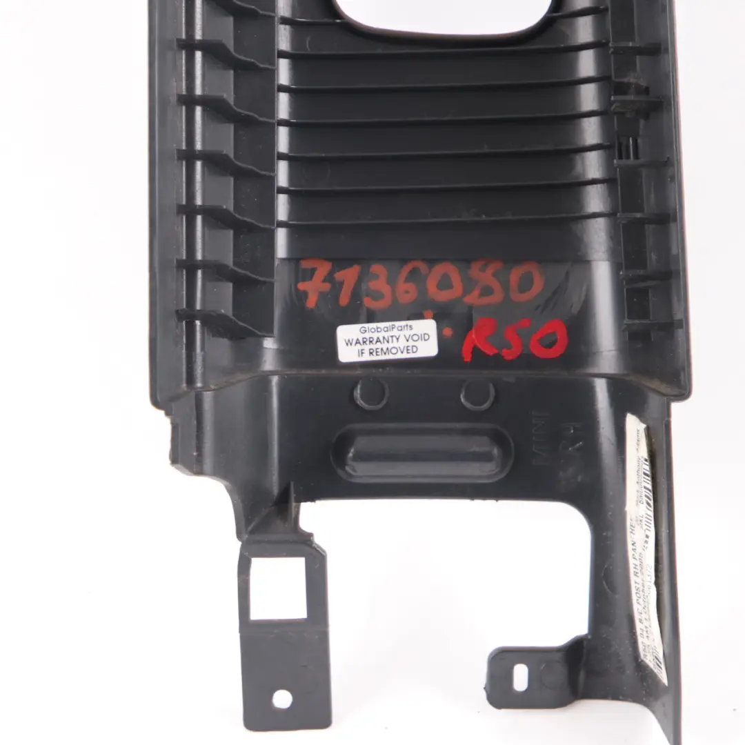 Mini R50 R53 Couvre pilier B Couvercle garniture droite noir panthère - SKU 7136080 - Numéro de pièce 7136080