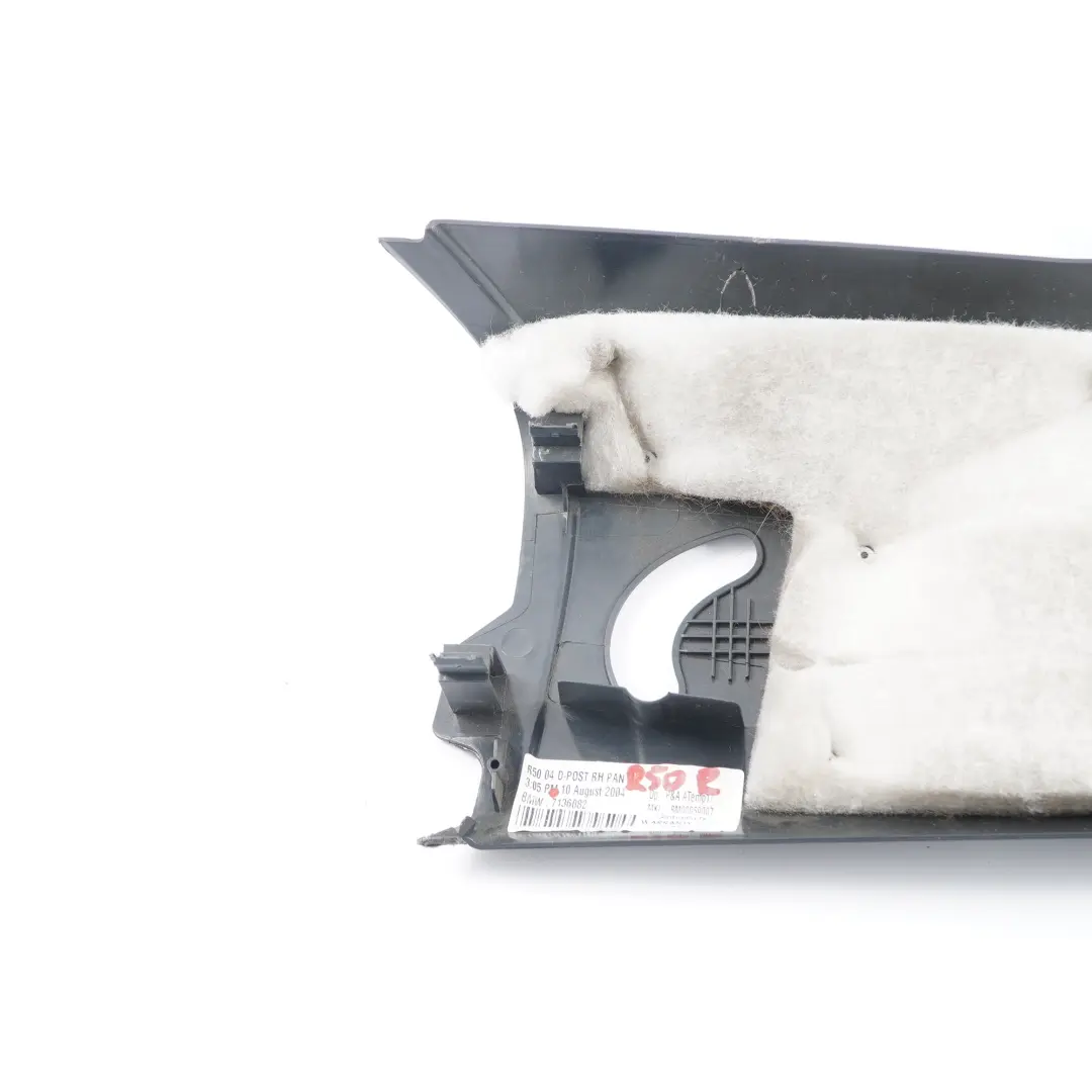 Säule Abdeckung Mini R50 R53 Säule Zierleiste Rechts Panther Schwarz für D mit Teilenummer 7136082 D Säule Abdeckung Mini R50 R53 Säule Zierleiste Rechts Panther Schwarz - SKU 7136082 - Teilenummer 7136082