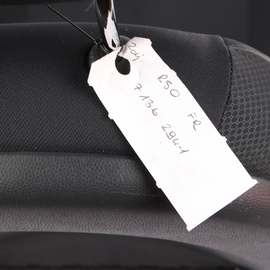  Asiento Delantero Mini R50 Cooper Uno Derecho Tela Molette Panther Negro - SKU 7136294-1 - Número de pieza 7136294